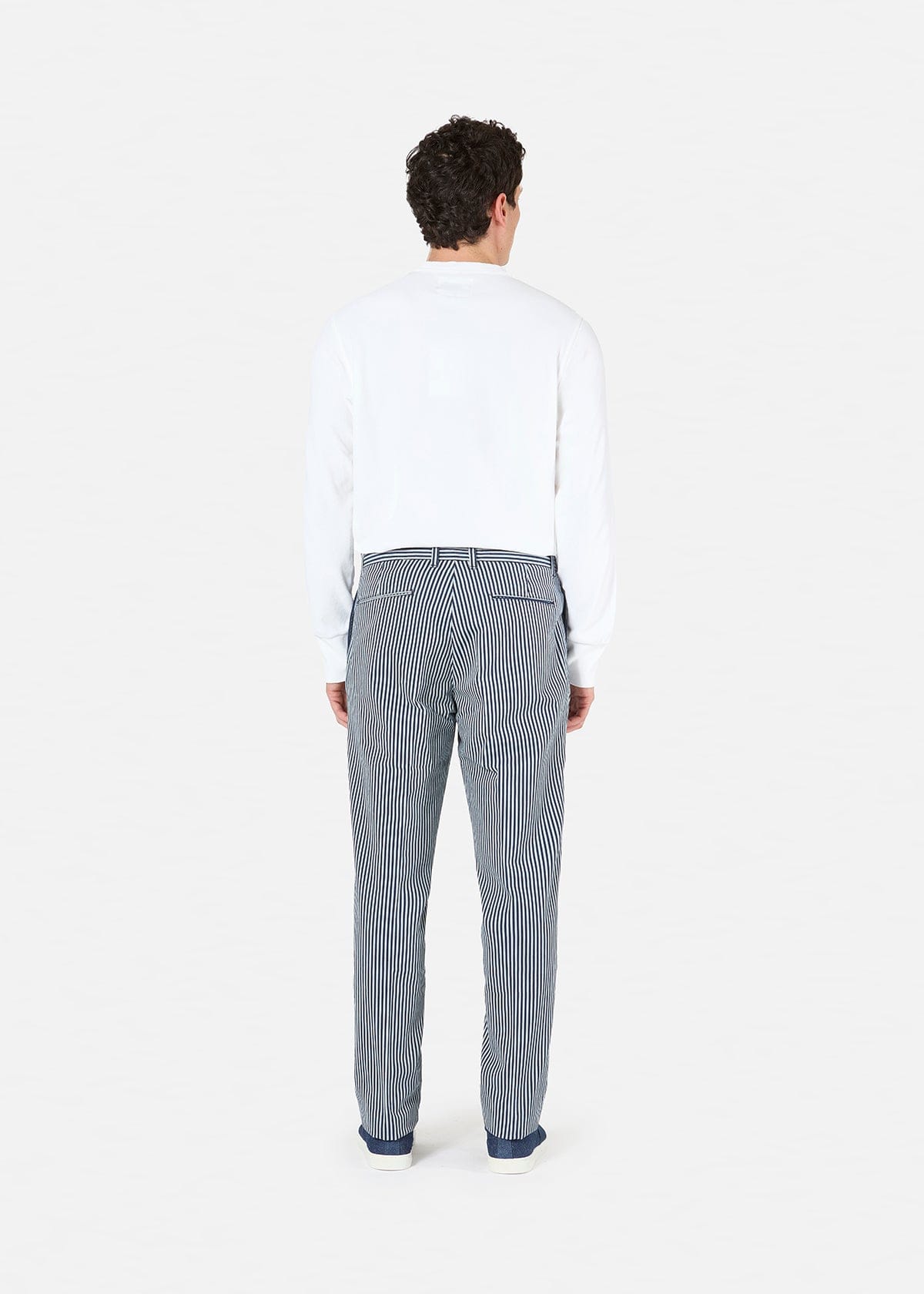 Doppiaa Aantioco Striped Cotton Chino Trousers