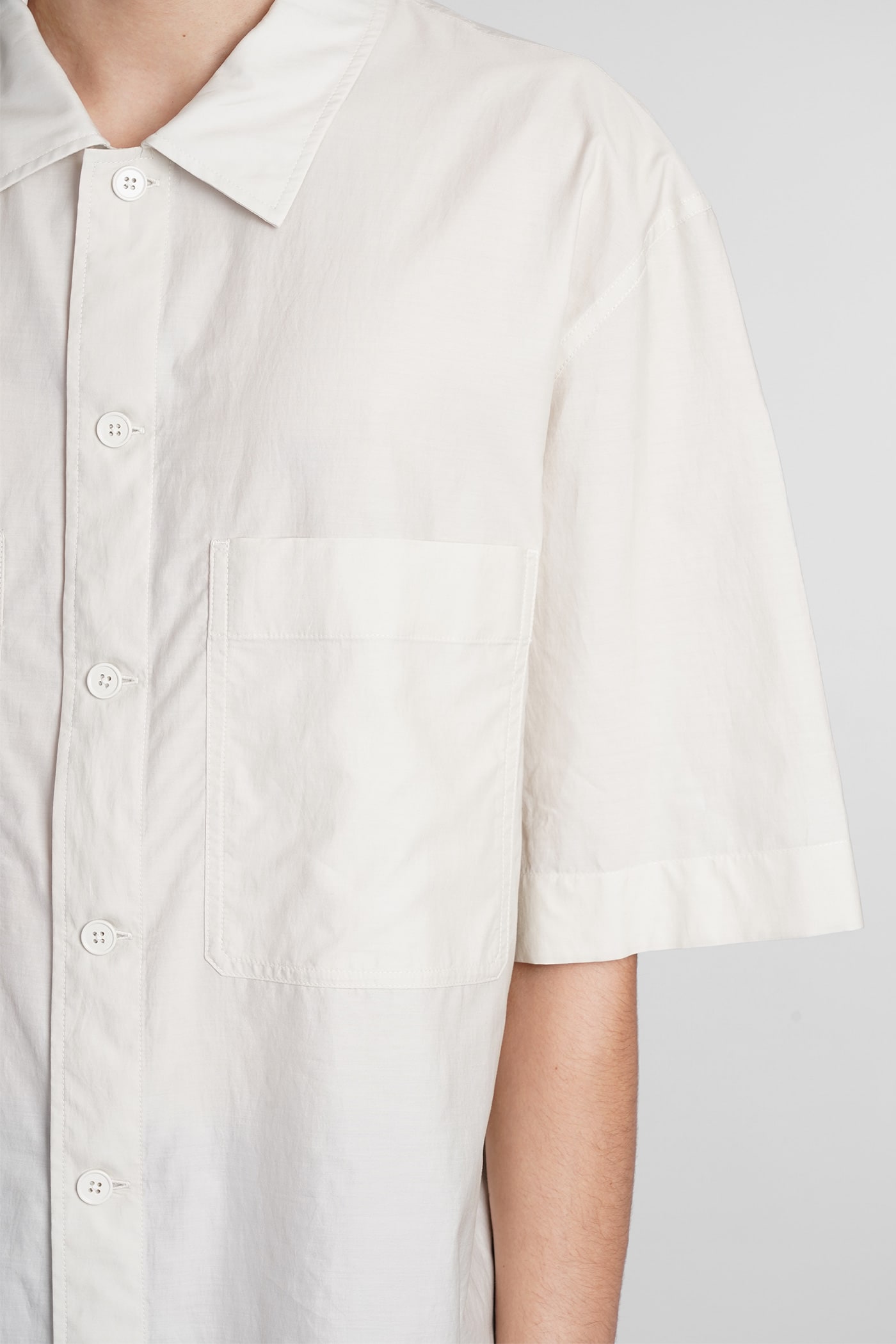 Shop Lemaire Shirt In Beige Cotton In Natural