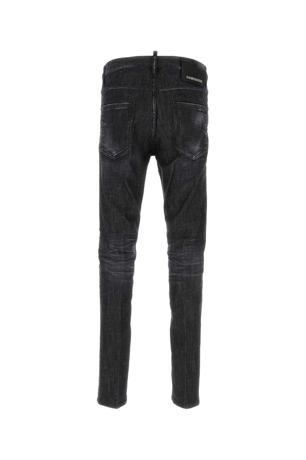 DSQUARED2 BLACK STRETCH DENIM COOL GUY JEANS 