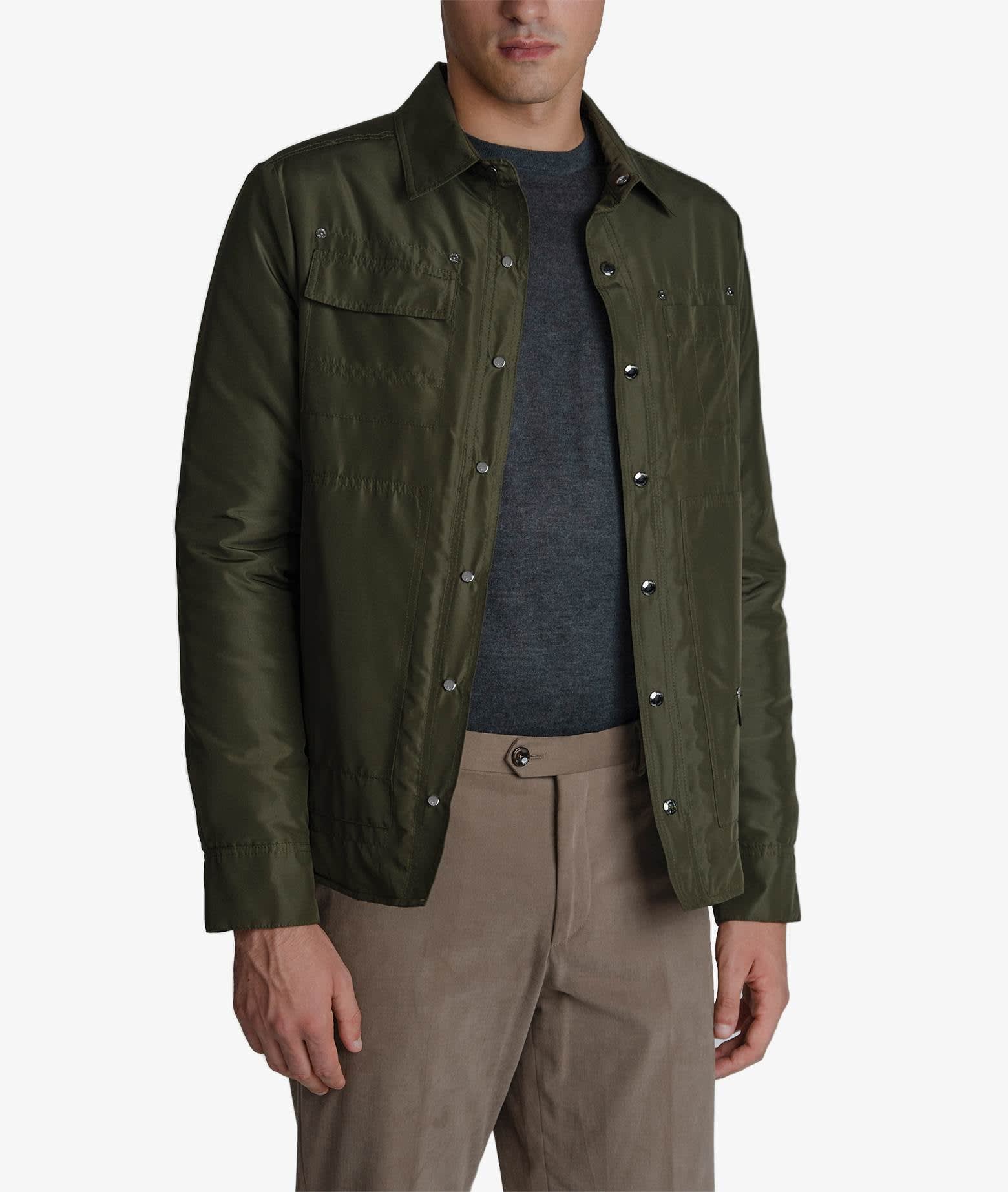Shop Larusmiani Casual Jacket T-shirt In Olive