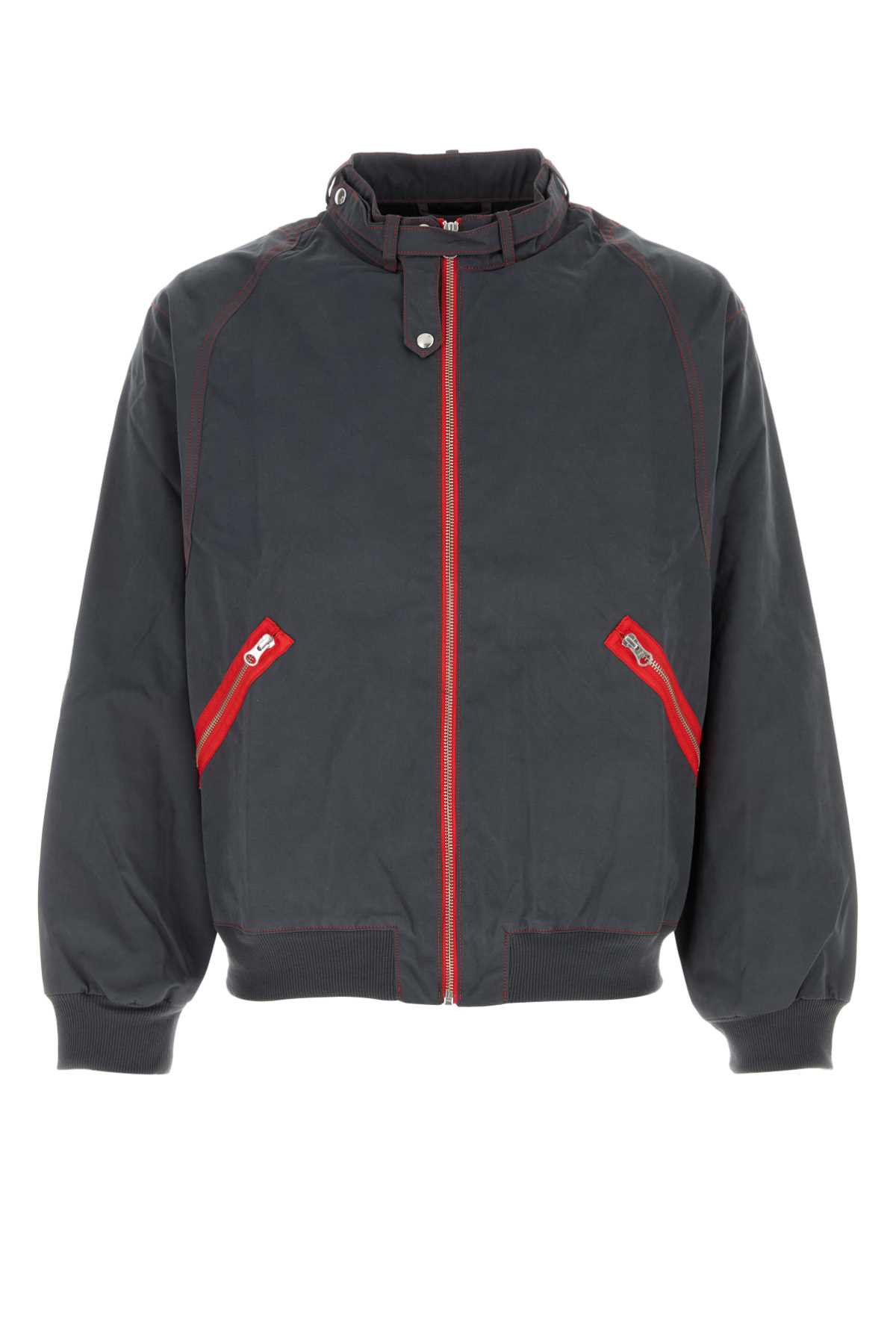 Gimaguas Ribbed Cuff Jacket Featuring Front Pockets In Black