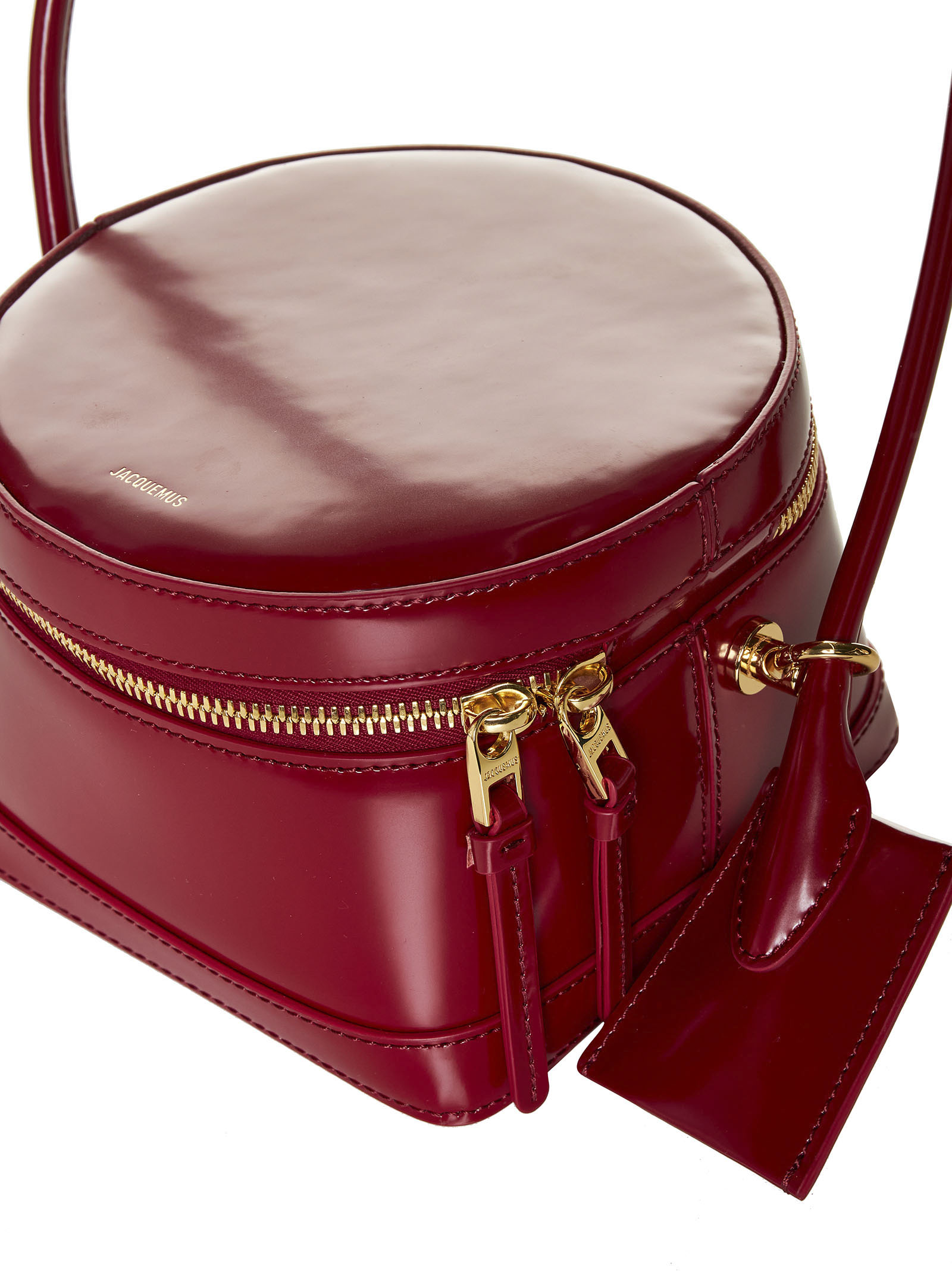 Shop Jacquemus Shoulder Bag In Dark Red