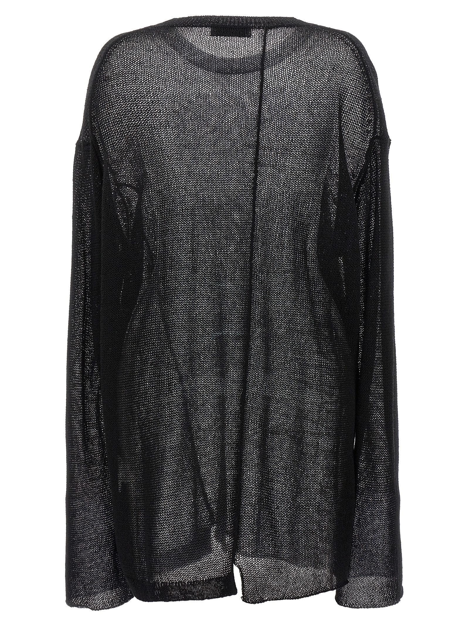 Shop Yohji Yamamoto Contrast Embroidery Sweater In Black