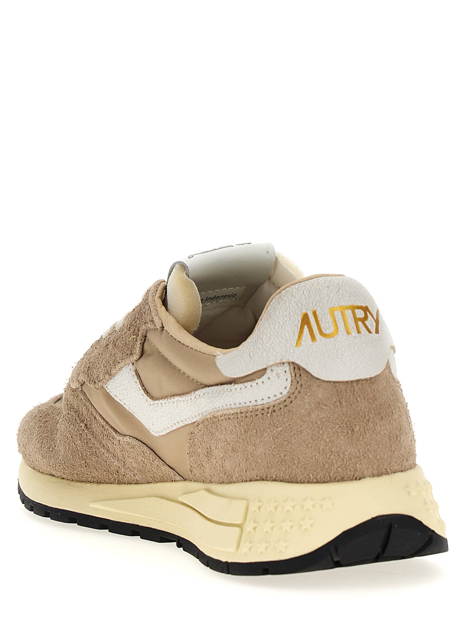 Shop Autry Reelwind Low Sneakers In Beige