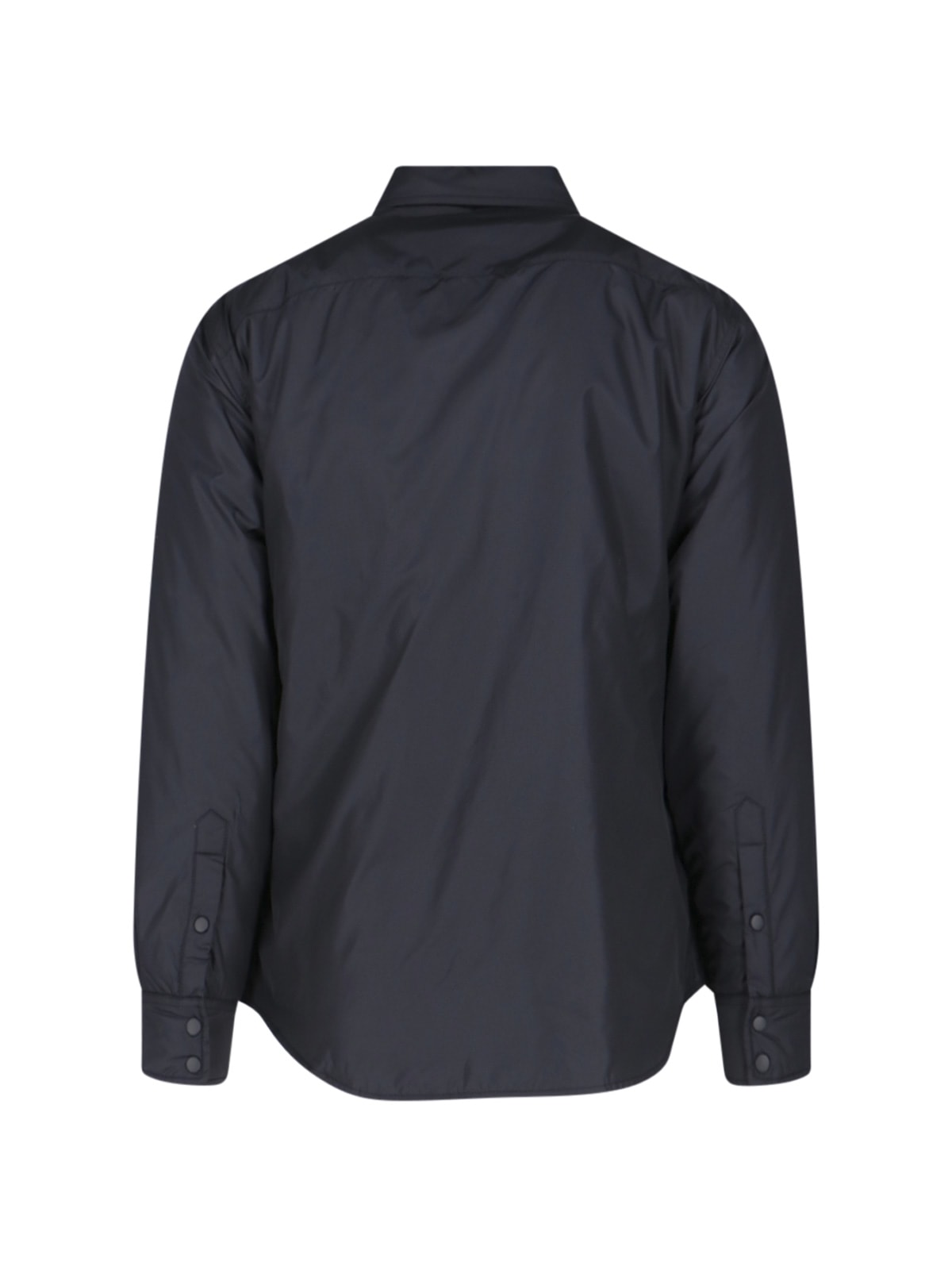 Shop Aspesi - Padded Shirt Jacket In Black