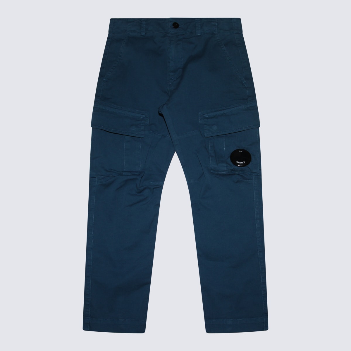 C.p. Company Kids' Blue Cotton Pants In Ink Blue