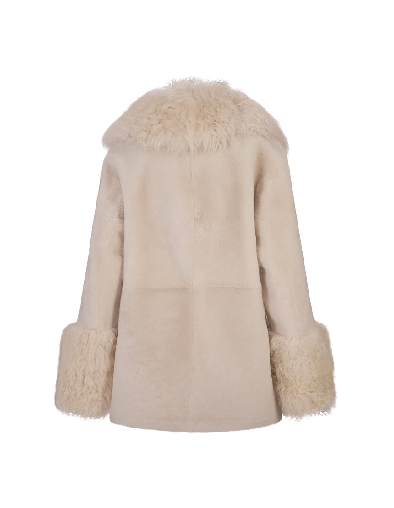 Shop P.a.r.o.s.h White Morris Sheepskin Coat