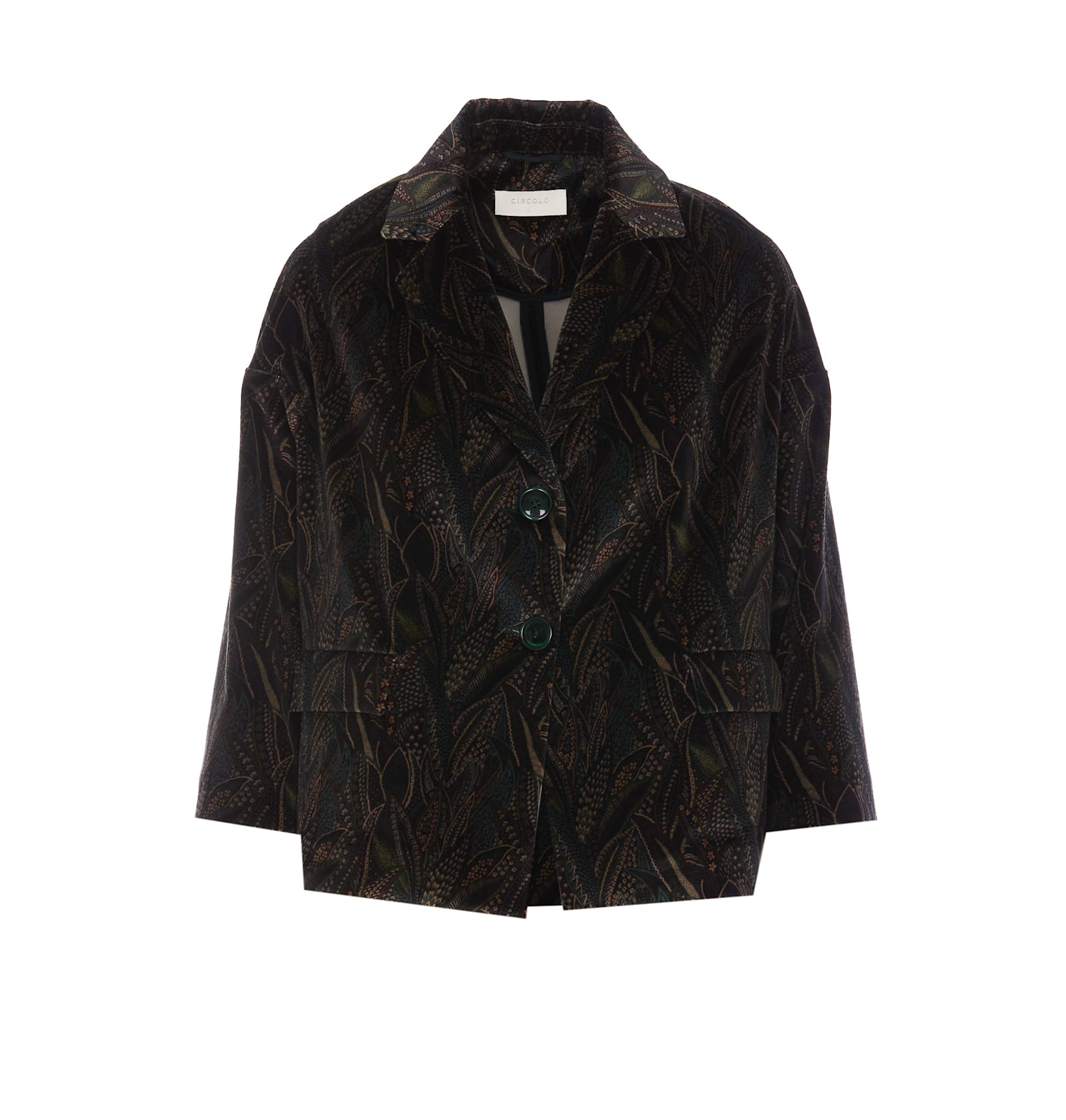 Shop Circolo 1901 Velvet Jacket In Brown