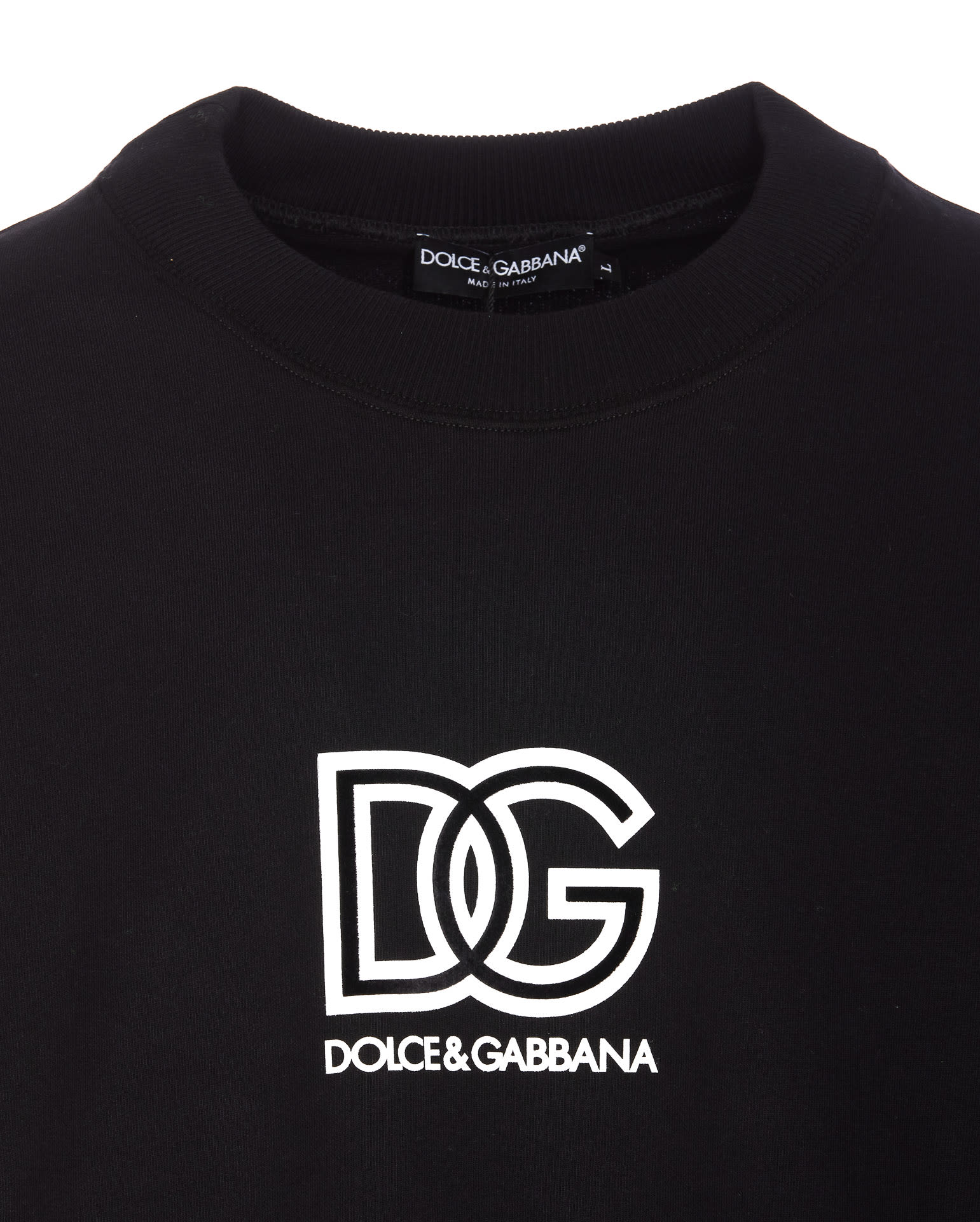 Shop Dolce & Gabbana Dg Logo Sweatshirt In Black