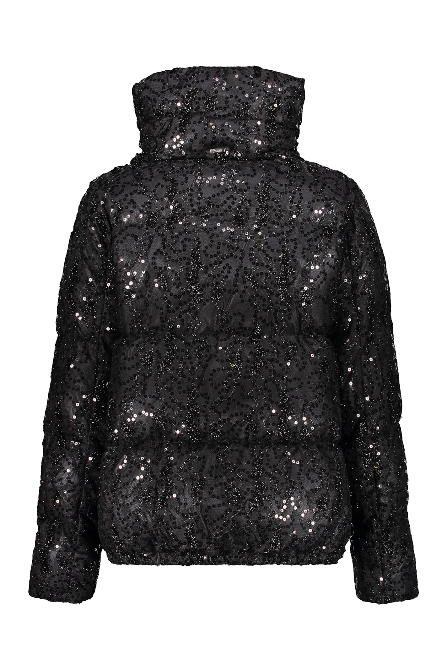 Herno Short Down Jacket In Black