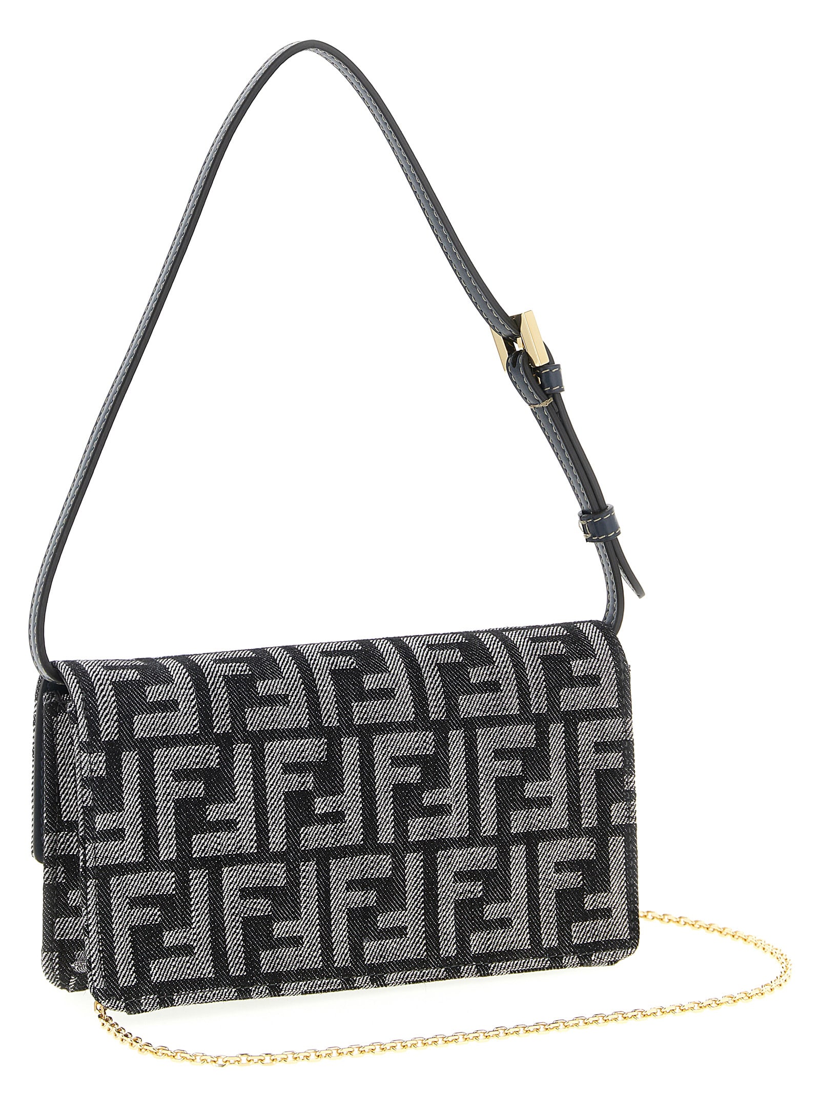 Fendi Women Wallet On Chain Tessuto Ff