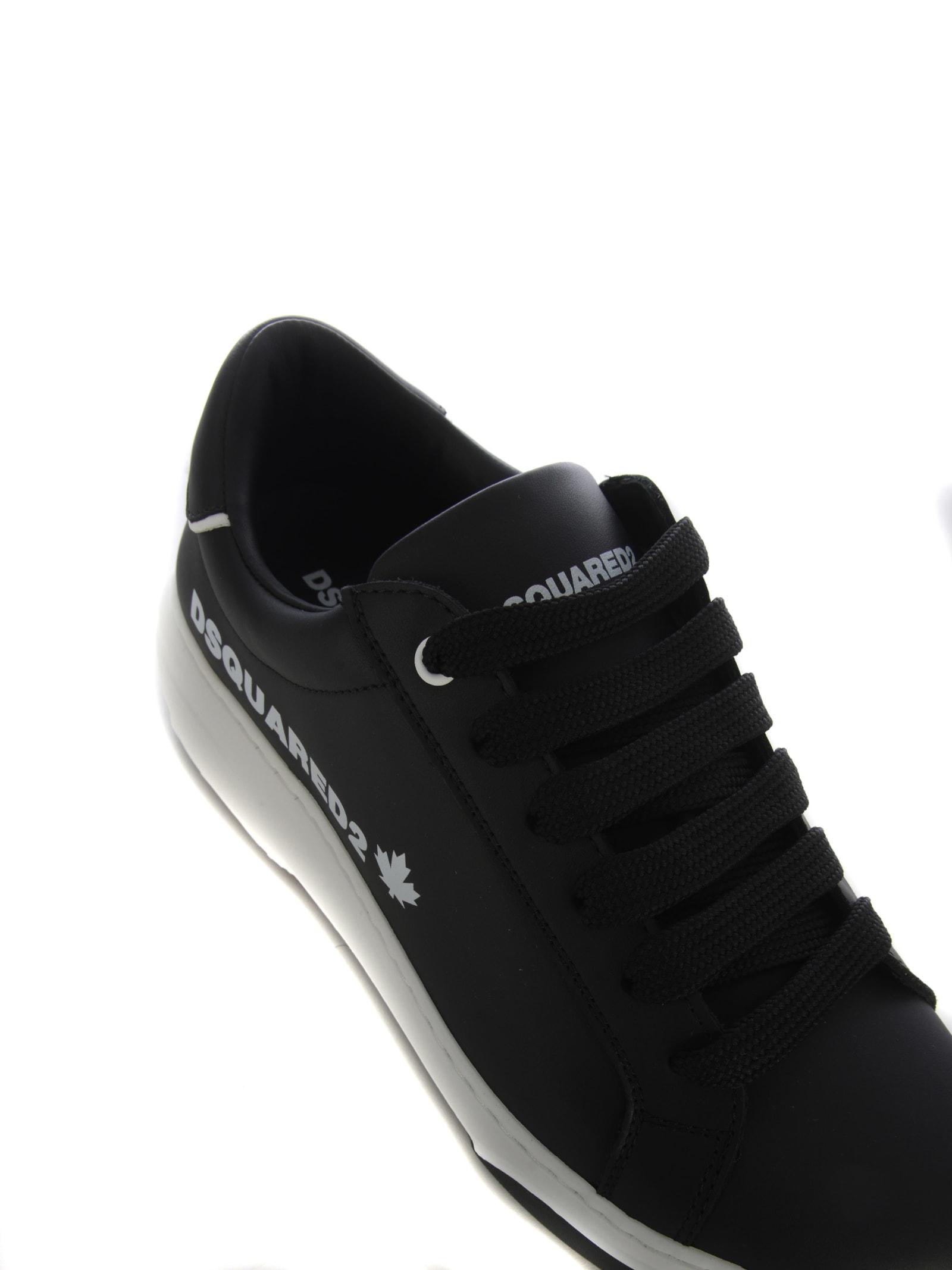 Shop Dsquared2 Sneakers  Bumper In Leather In Black