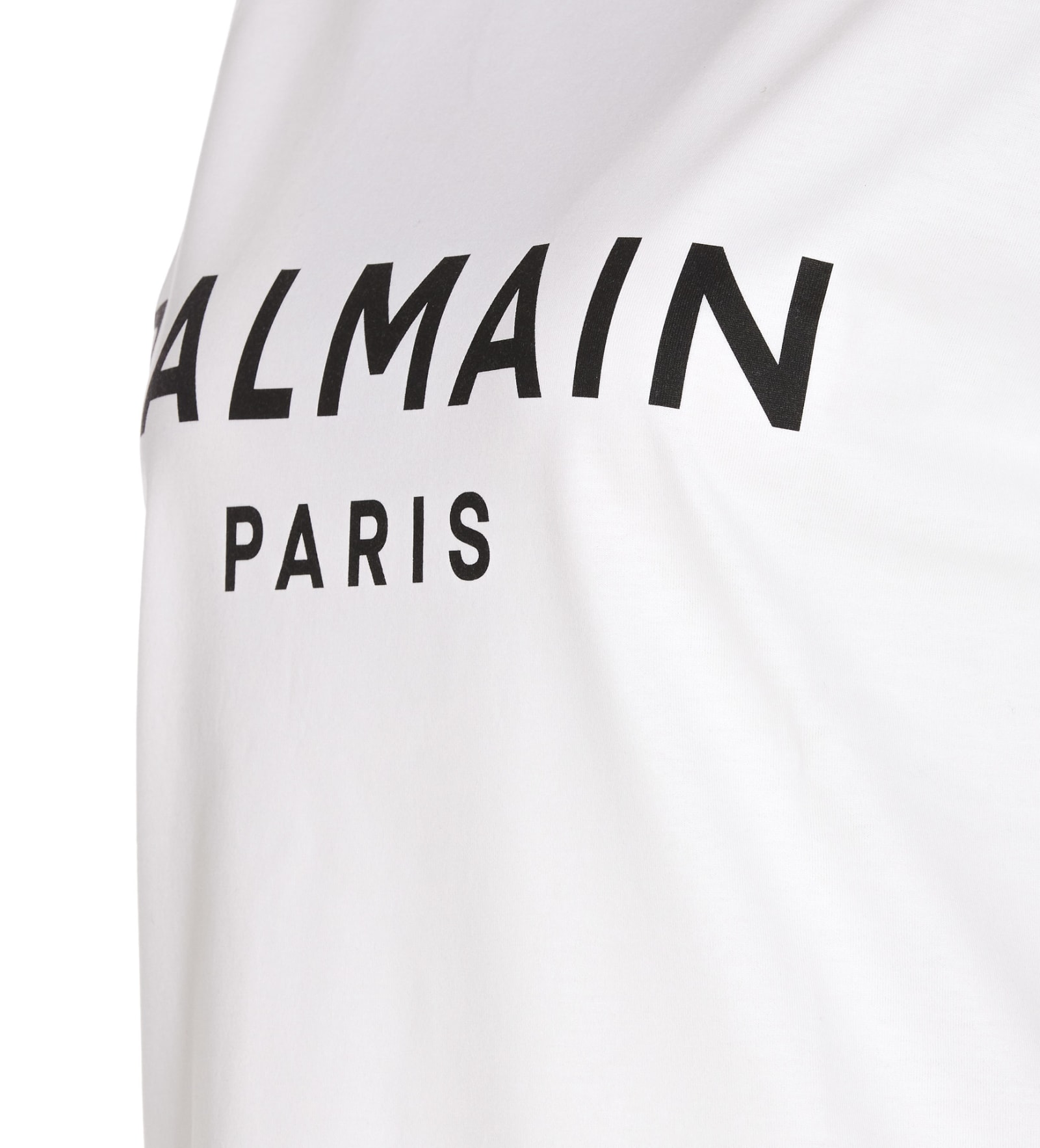 Shop Balmain Ecosustainable Logo T-shirt In White