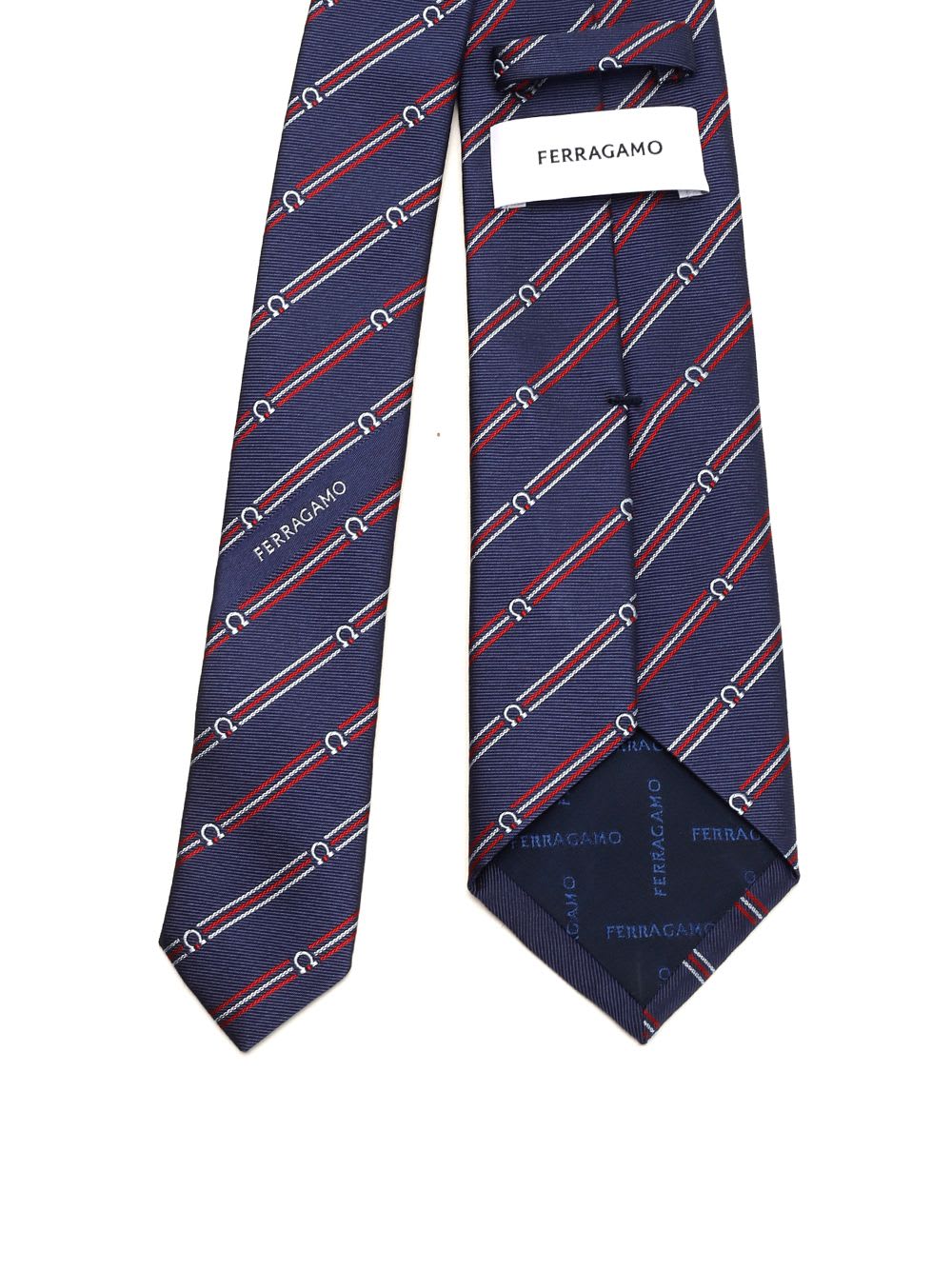 Shop Ferragamo Blue Regimental Tie