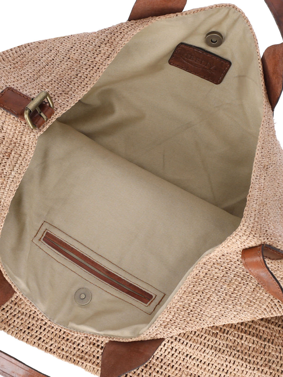 Shop Ibeliv Flamingo Tote Bag In Beige