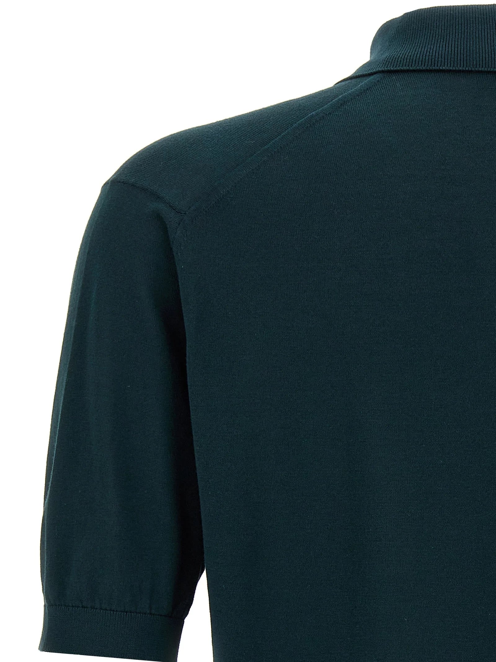 John Smedley Adrian Shirt Ss In Rain Forest