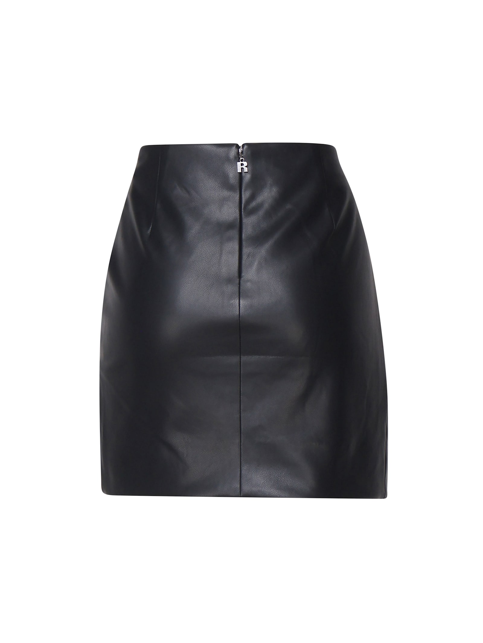 Shop Rotate Birger Christensen Faux Leather Mini Skirt With Pleats In Black