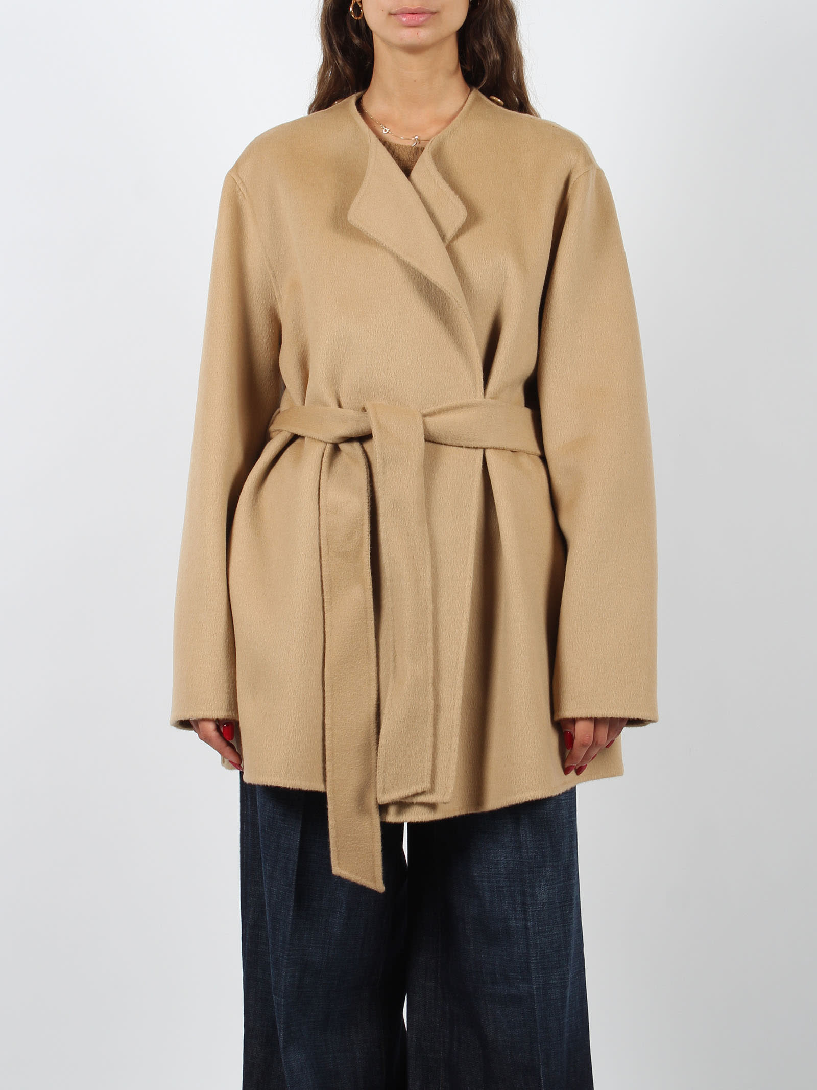 Shop P.a.r.o.s.h Leak Coat In Nude & Neutrals