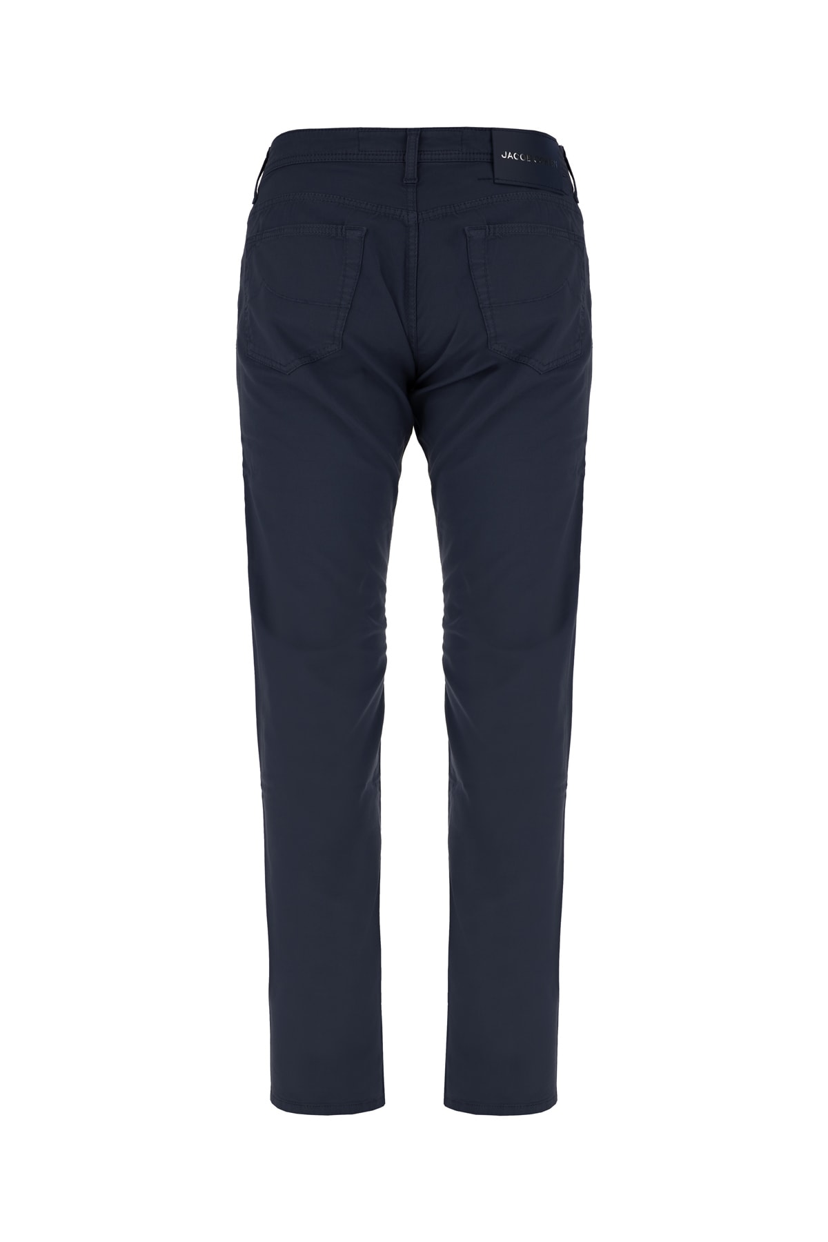 Jacob Cohen Stretch Cotton Blend Pants With Embroidered Detail In Blue