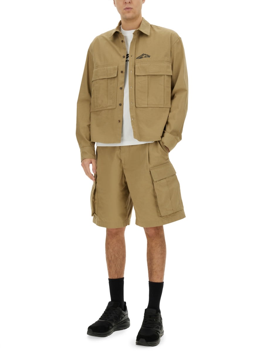 Shop Dsquared2 Icon Ripstop Shirt In Brown