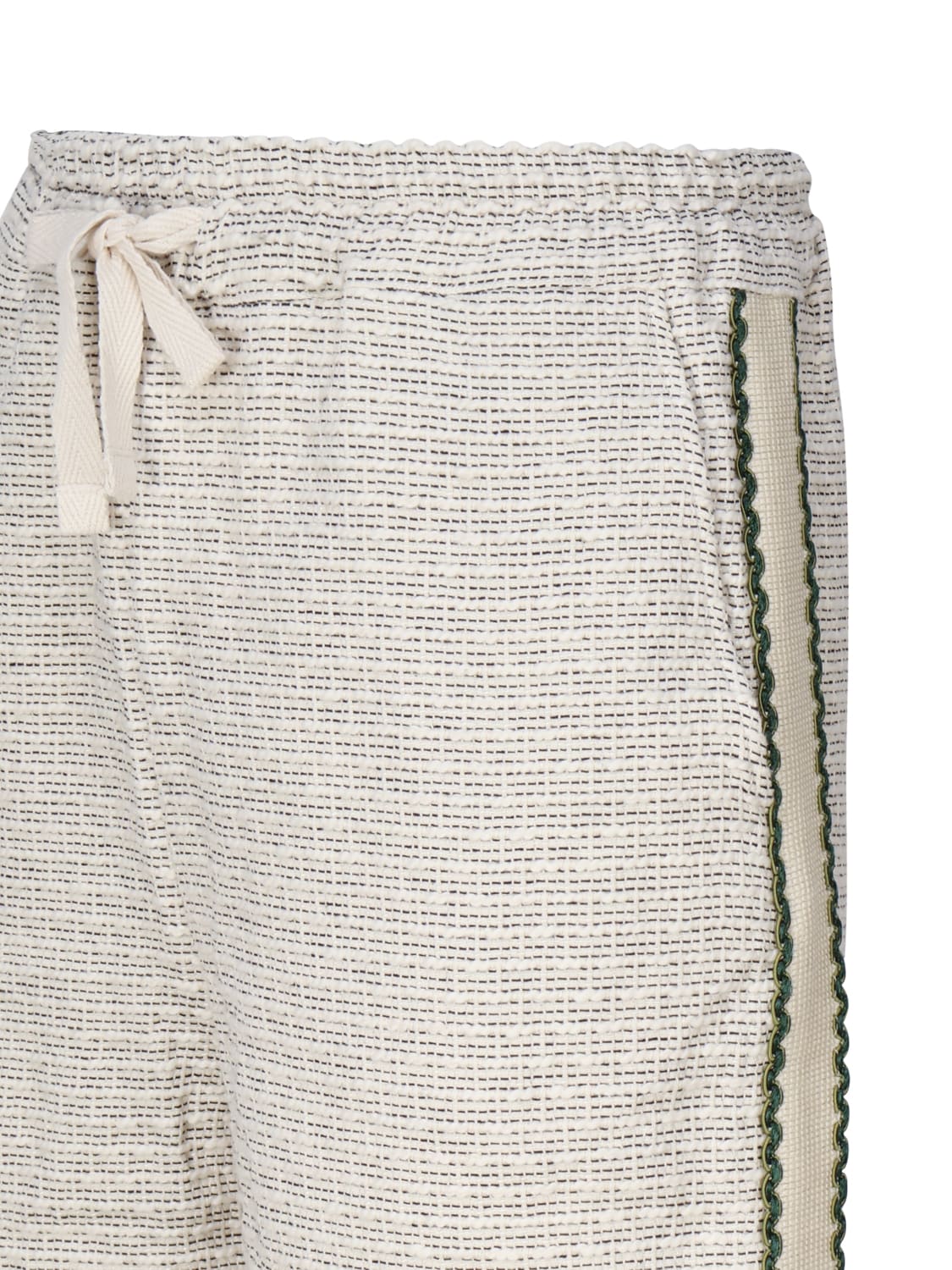 Shop Drôle De Monsieur Cotton Blend Shorts With Drawstring In Beige