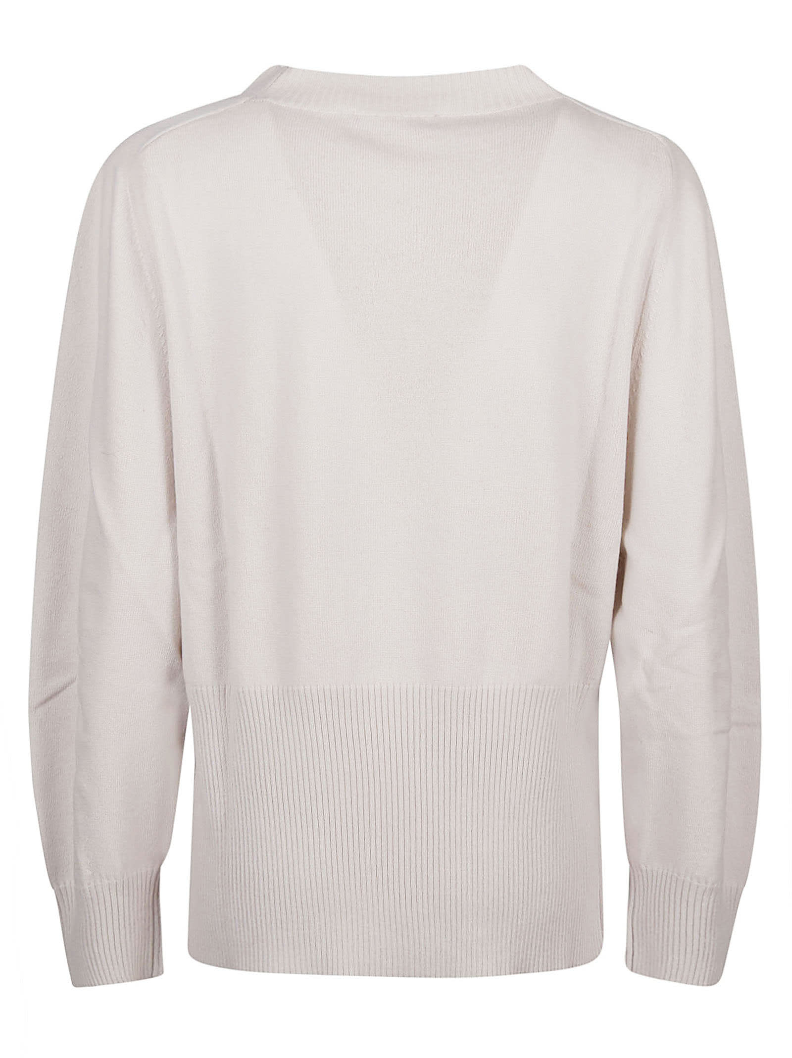 Shop Fabiana Filippi Side Slits Sweater In Dune