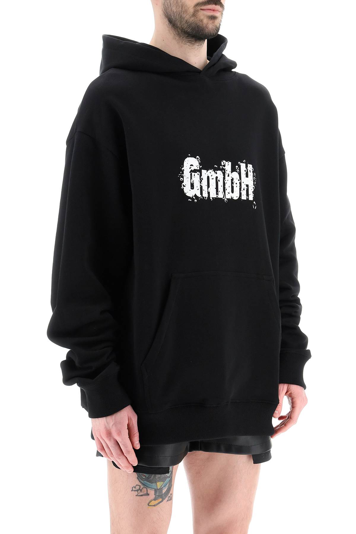 Shop Gmbh Logo Print Ghazal Hoodie In Black (black)