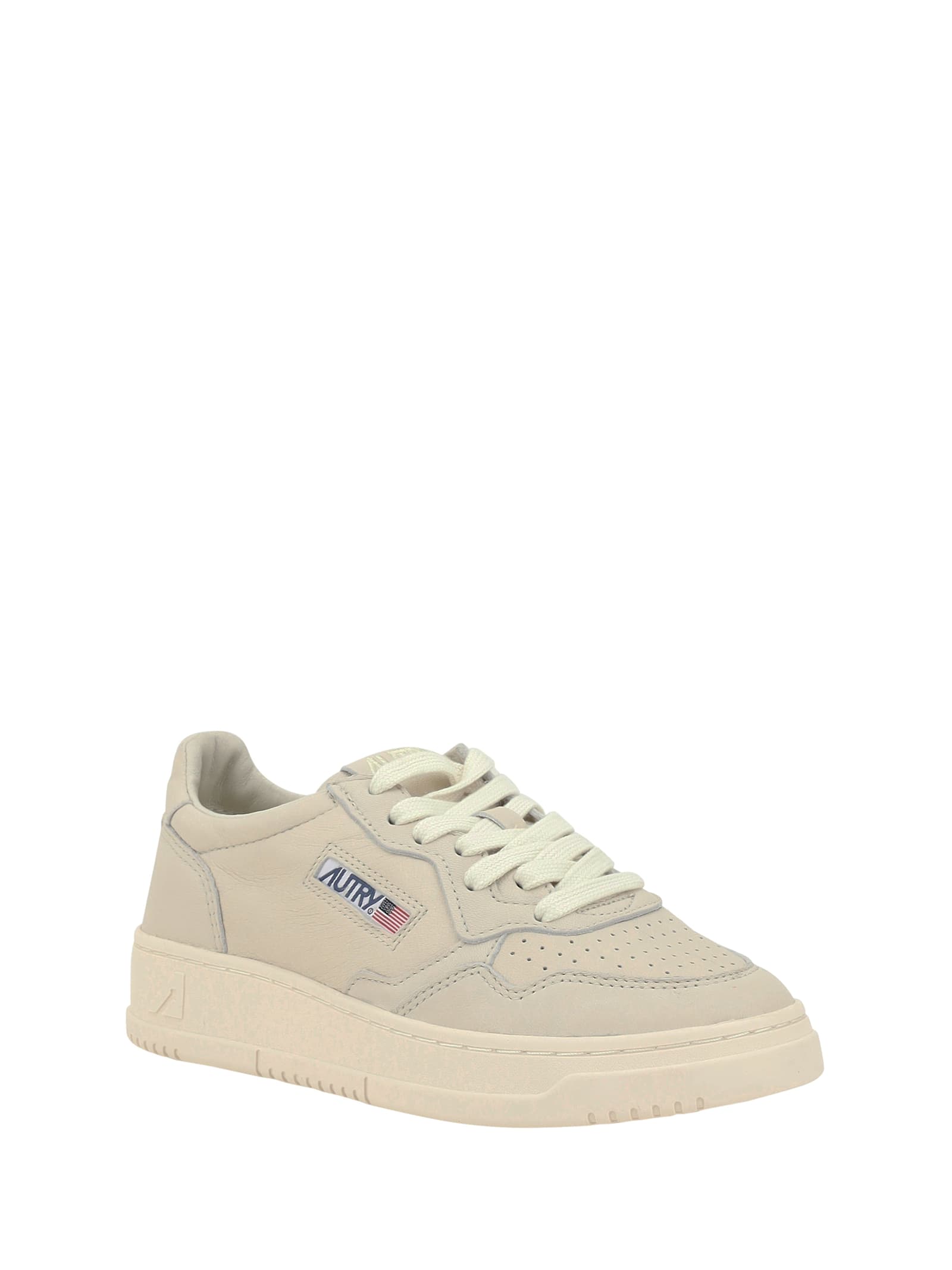 Autry Medalist Low Wom Solidgoat Shoes In Beige