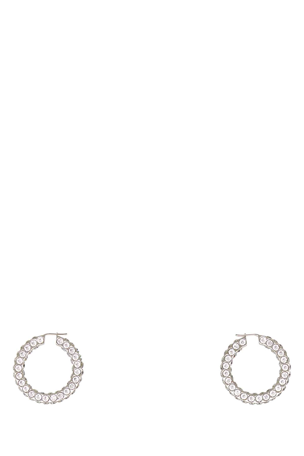 Amina Muaddi Embellished Metal Big Jaheel Earrings