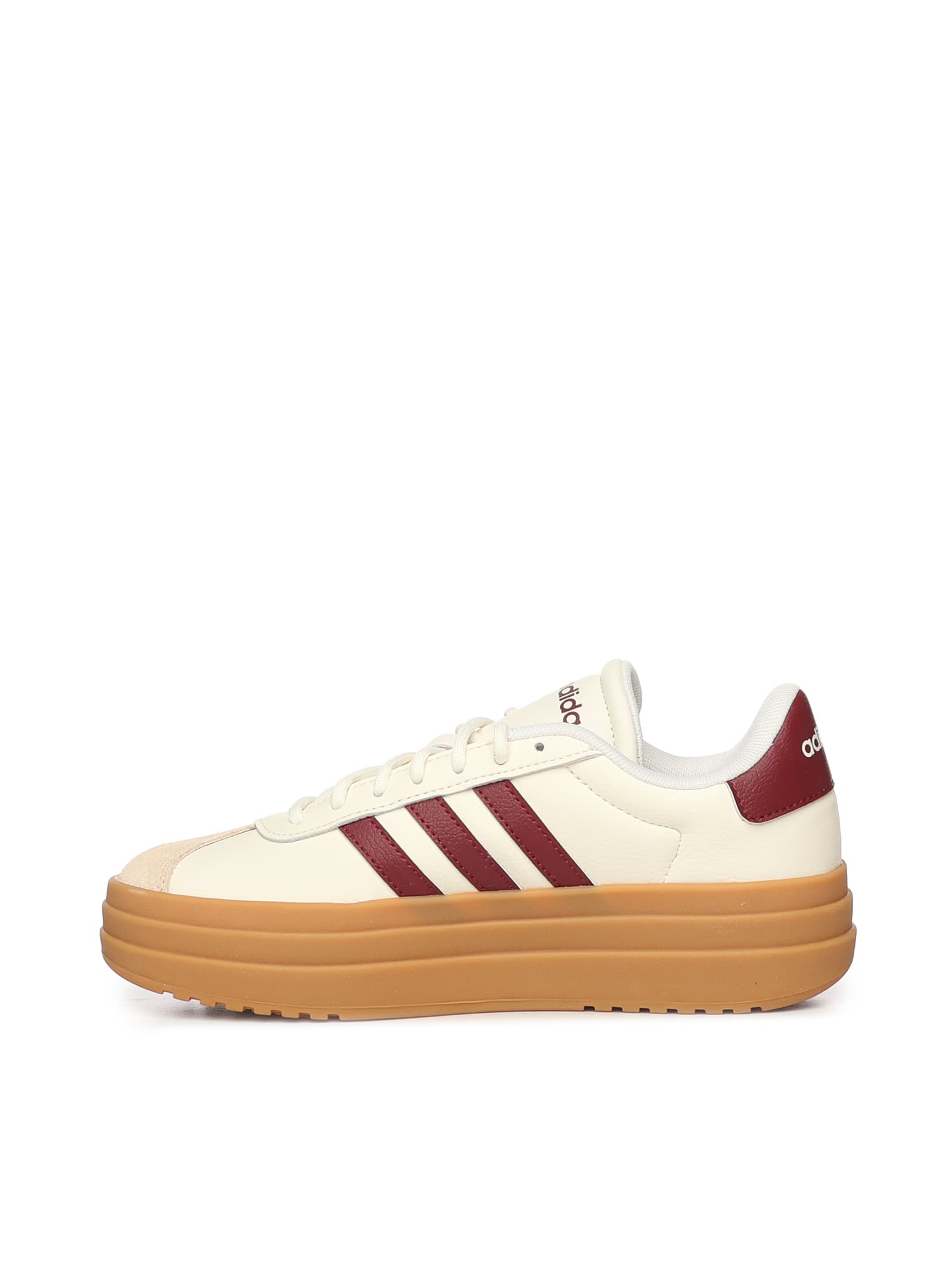 Adidas Originals Women's Vl Court Bold Sneaker In White/burg, Women's At Urban Outfitters In White