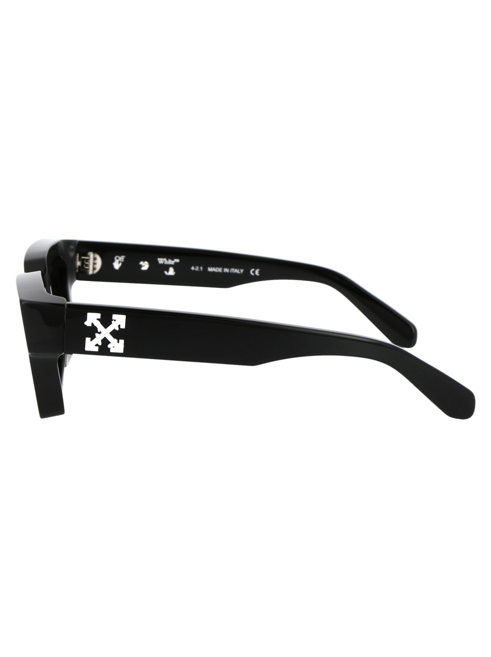 Shop Off-white Virgil Sunglasses In 1007 Black Dark Grey