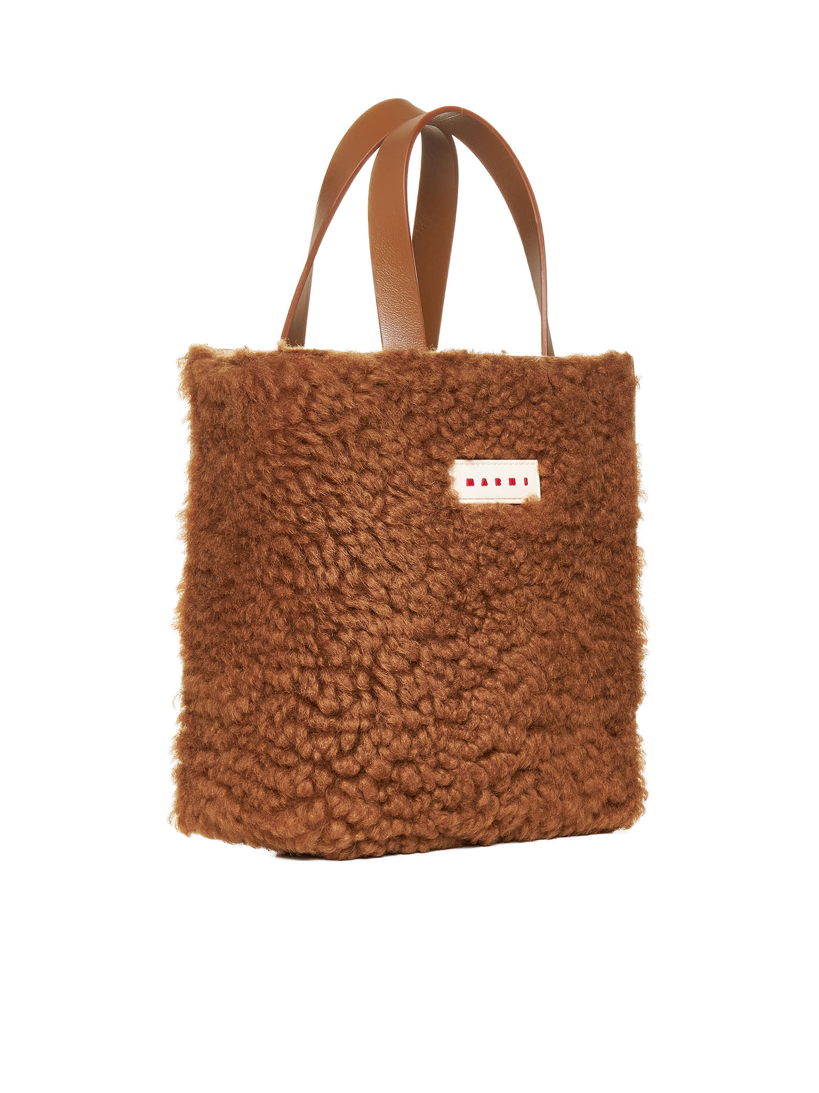 Shop Marni Tote In Bisquit