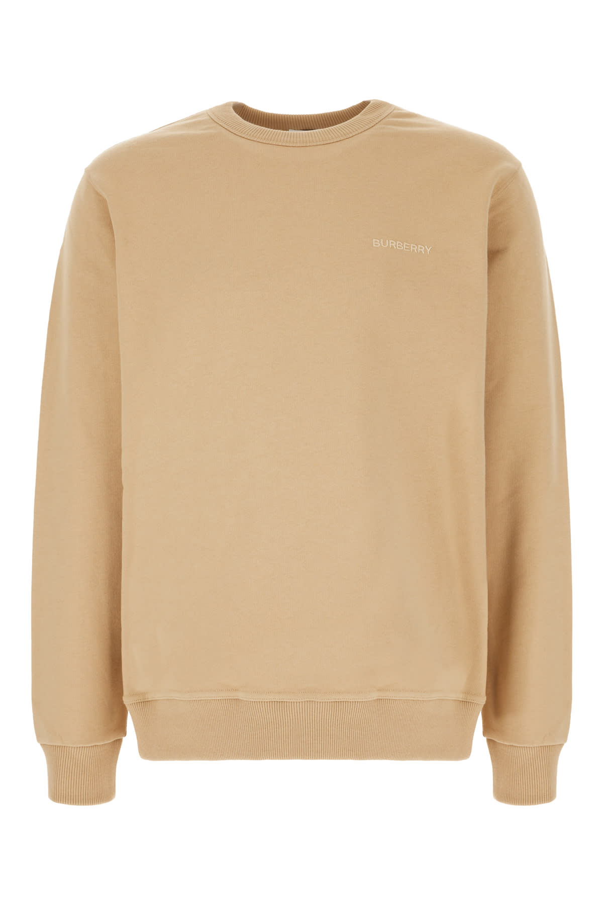 Shop Burberry Beige Cotton Oversize Sweatshirt In A7405