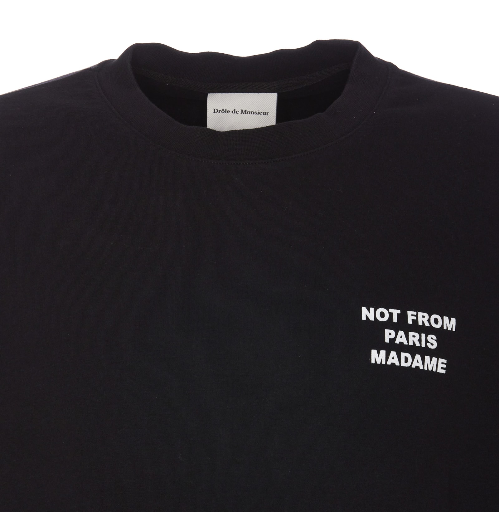 Shop Drôle De Monsieur Slogan T-shirt In Black