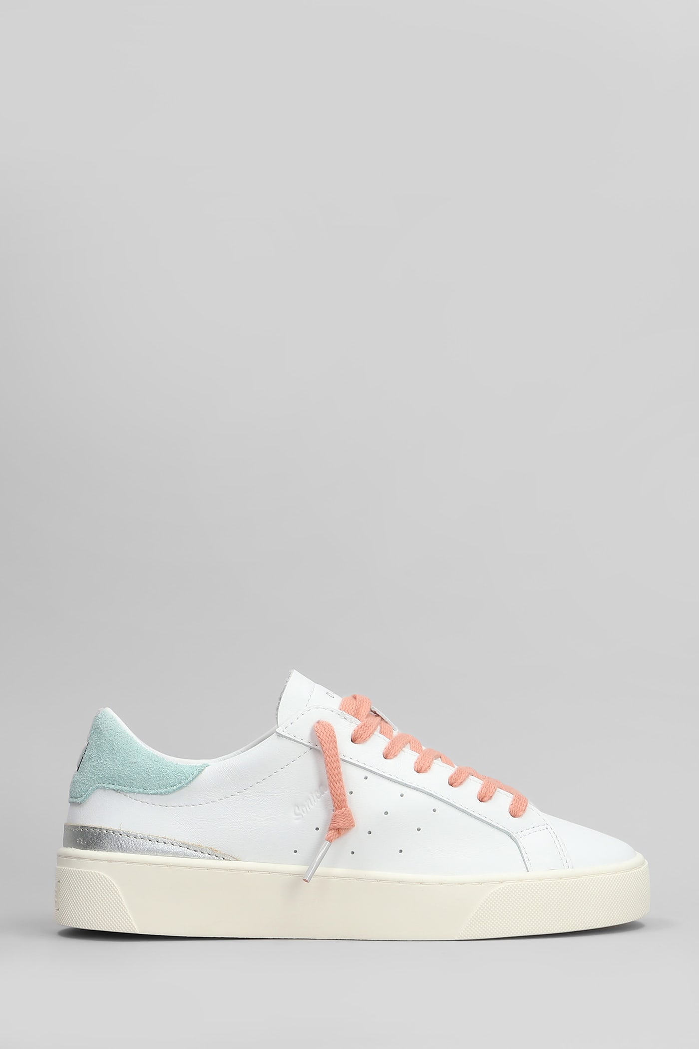 D. A.T. E. Sonica Sneakers In White Leather