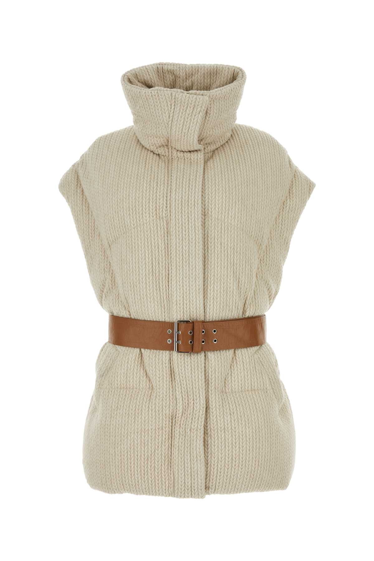 Sand Knit Sleeveless New Iconic Down Jacket