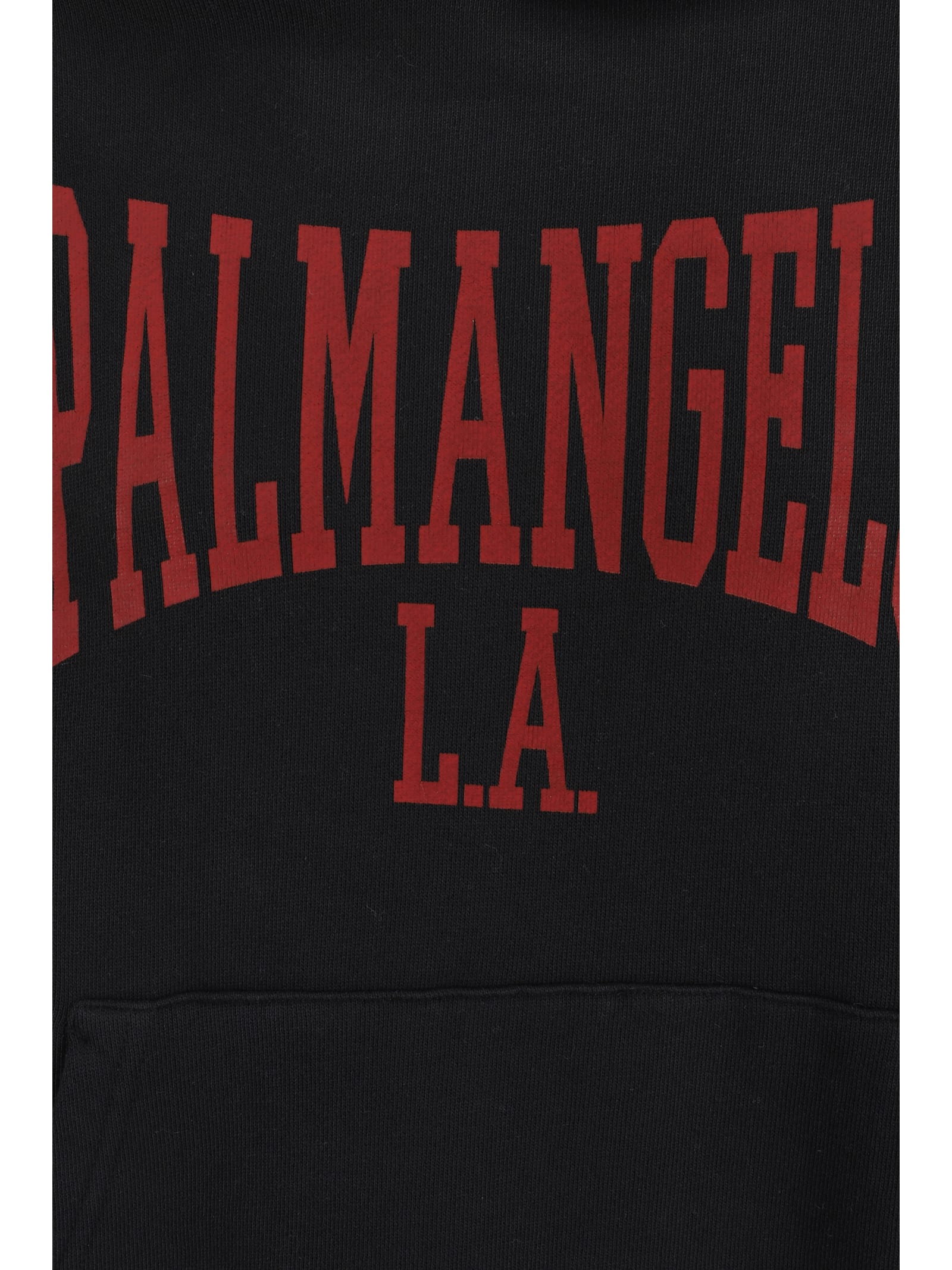 Shop Palm Angels Hoodie In Black Dark Red