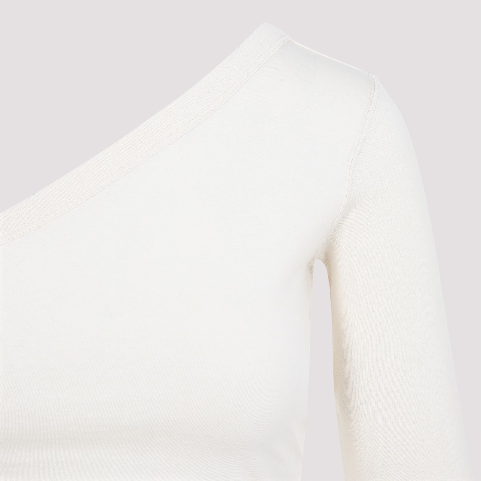 Rick Owens Ziggy One-shoulder Top In Natural