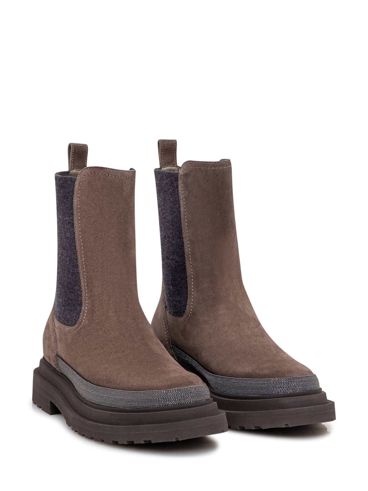 Shop Brunello Cucinelli Chealse Boot In Torba