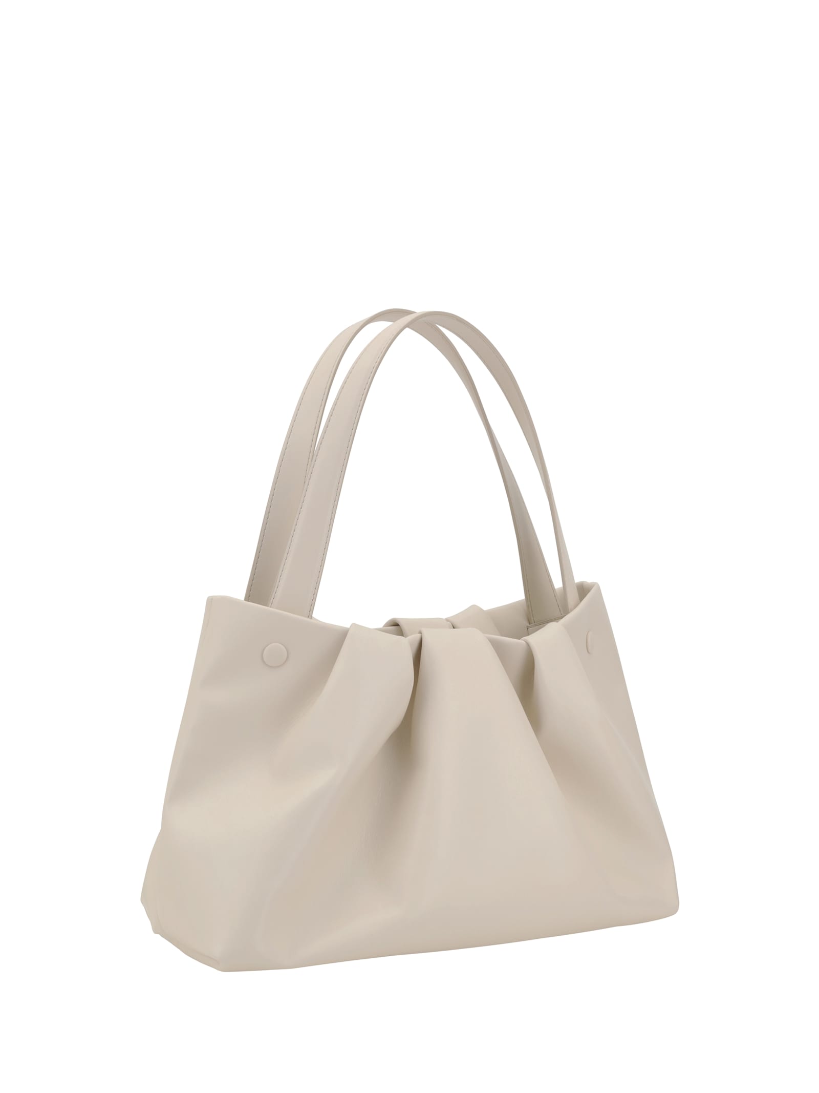 Themoirè Athena Shoulder Bag In Vegan Leather In White