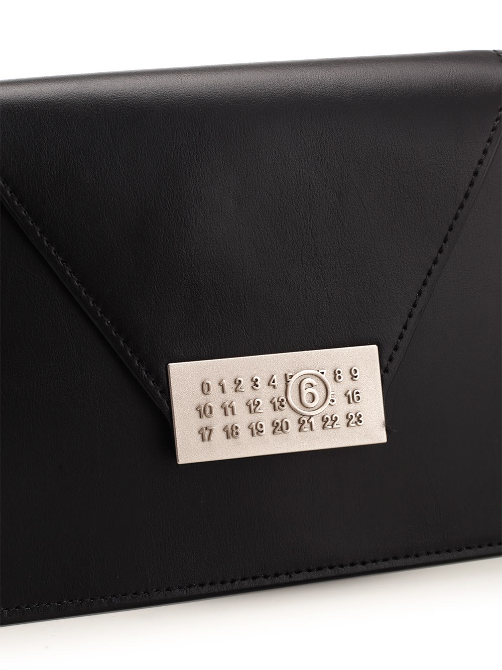 Shop Mm6 Maison Margiela Medium Numeric Crossbody Bag In Black