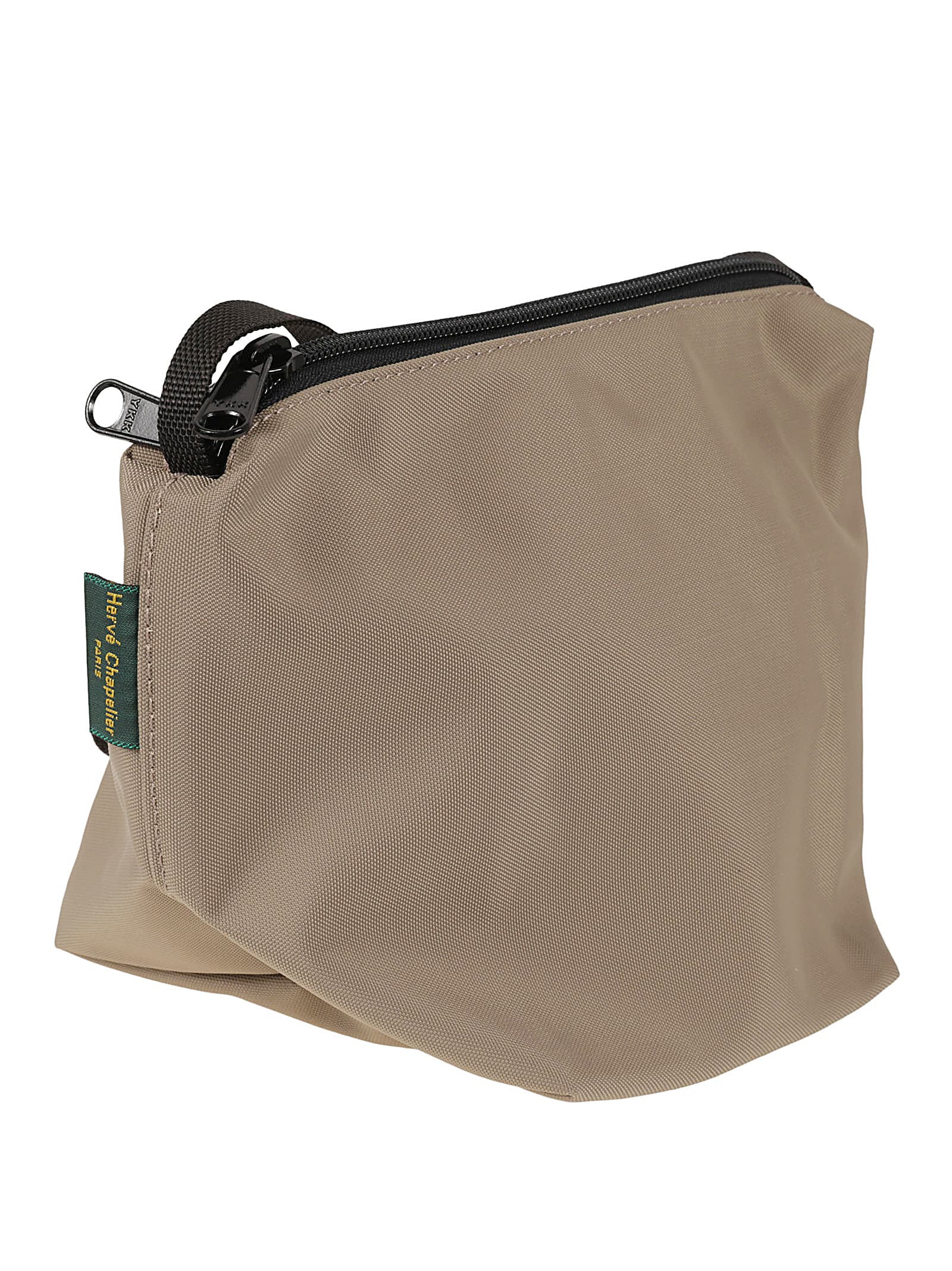 Herve Chapelier Min Zip Shoulder Bag In Mastic