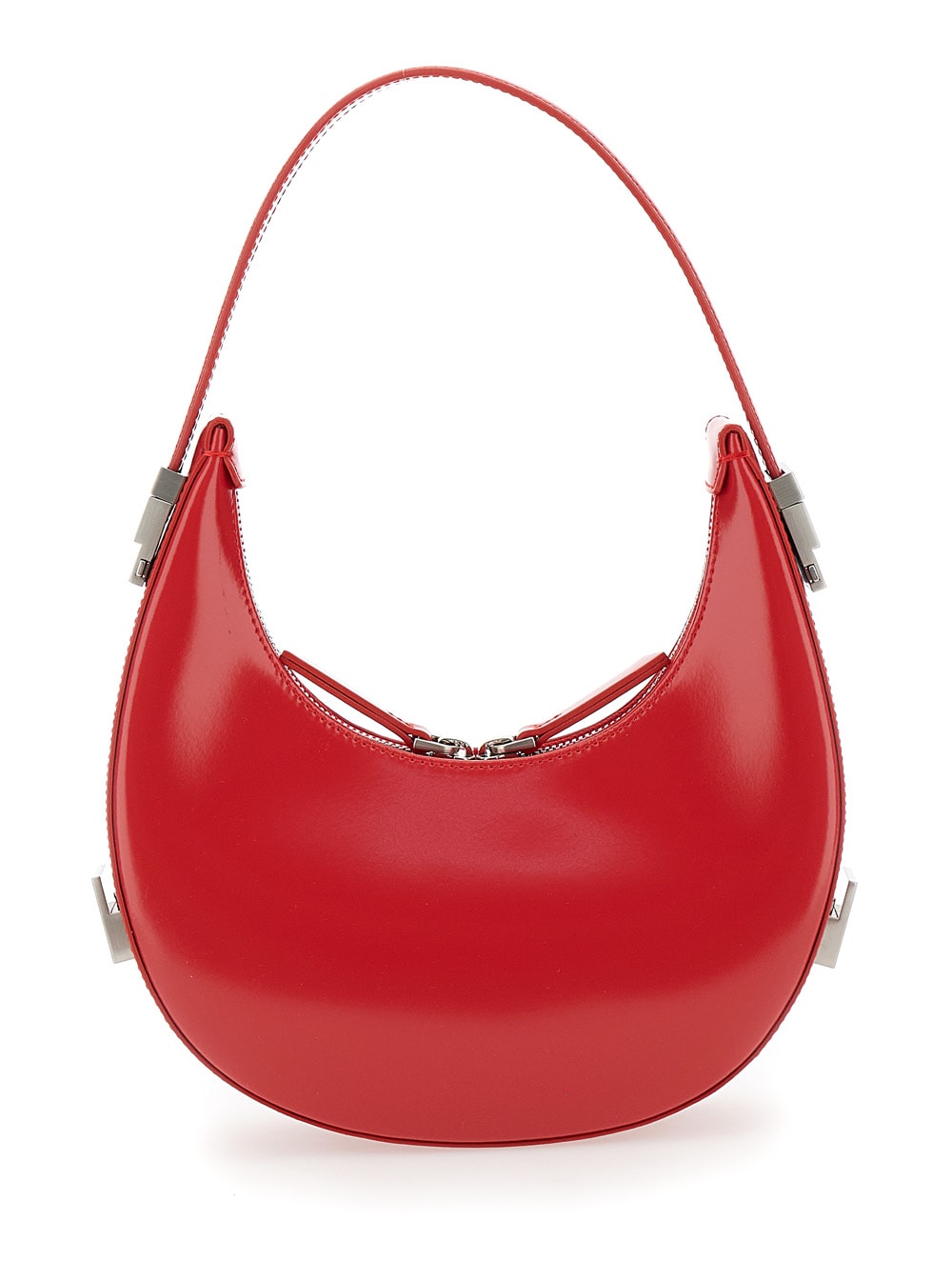 mini Toni Red Handbag With Engraved Logo In Leather Woman