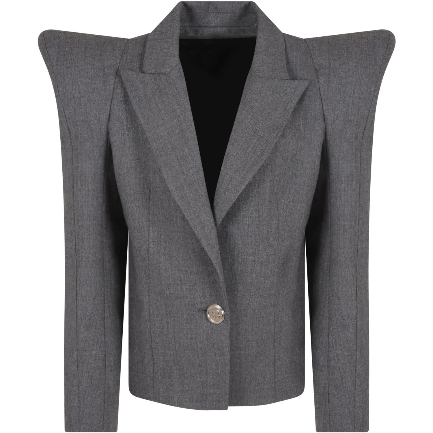 Balmain Grey Jacket For Girl