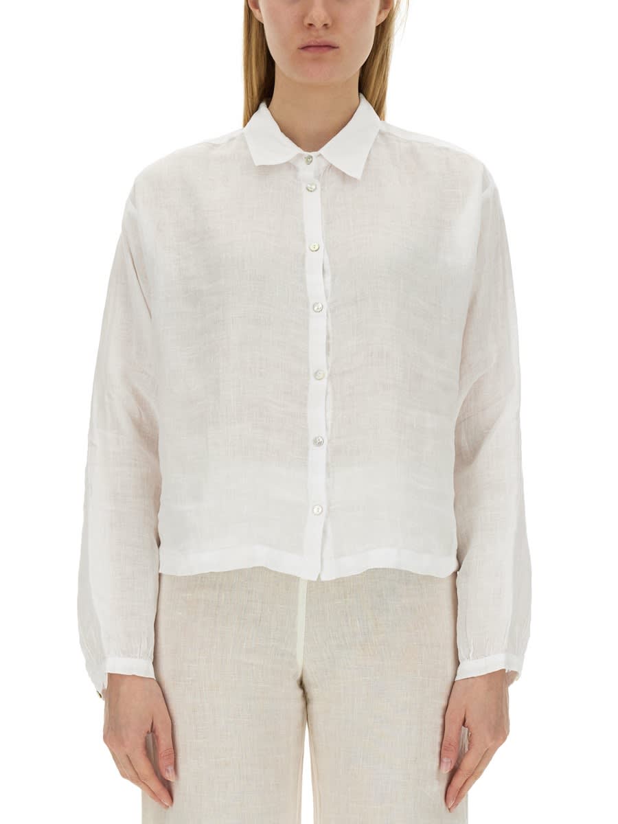 Shop 120% Lino Linen Shirt In White