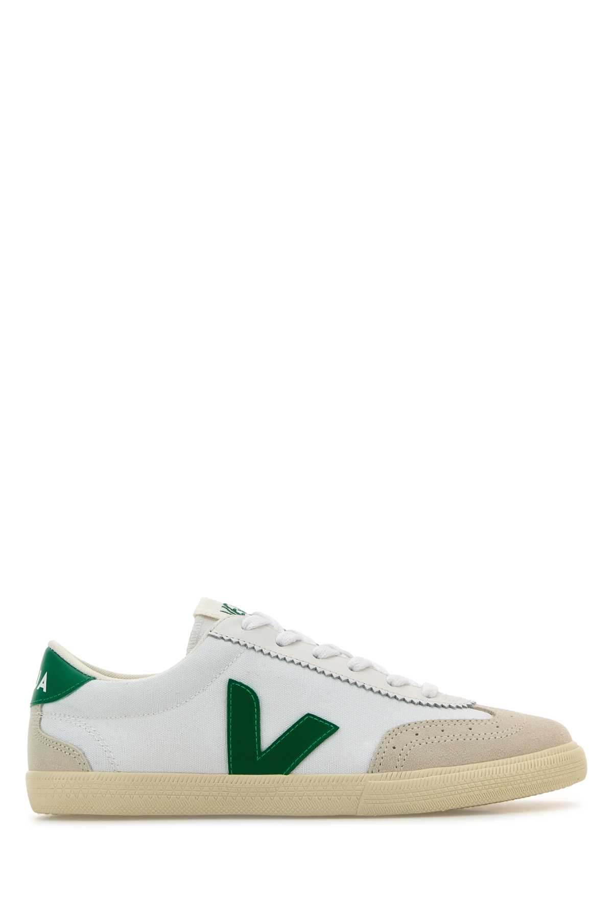 White Canvas Volley Sneakers