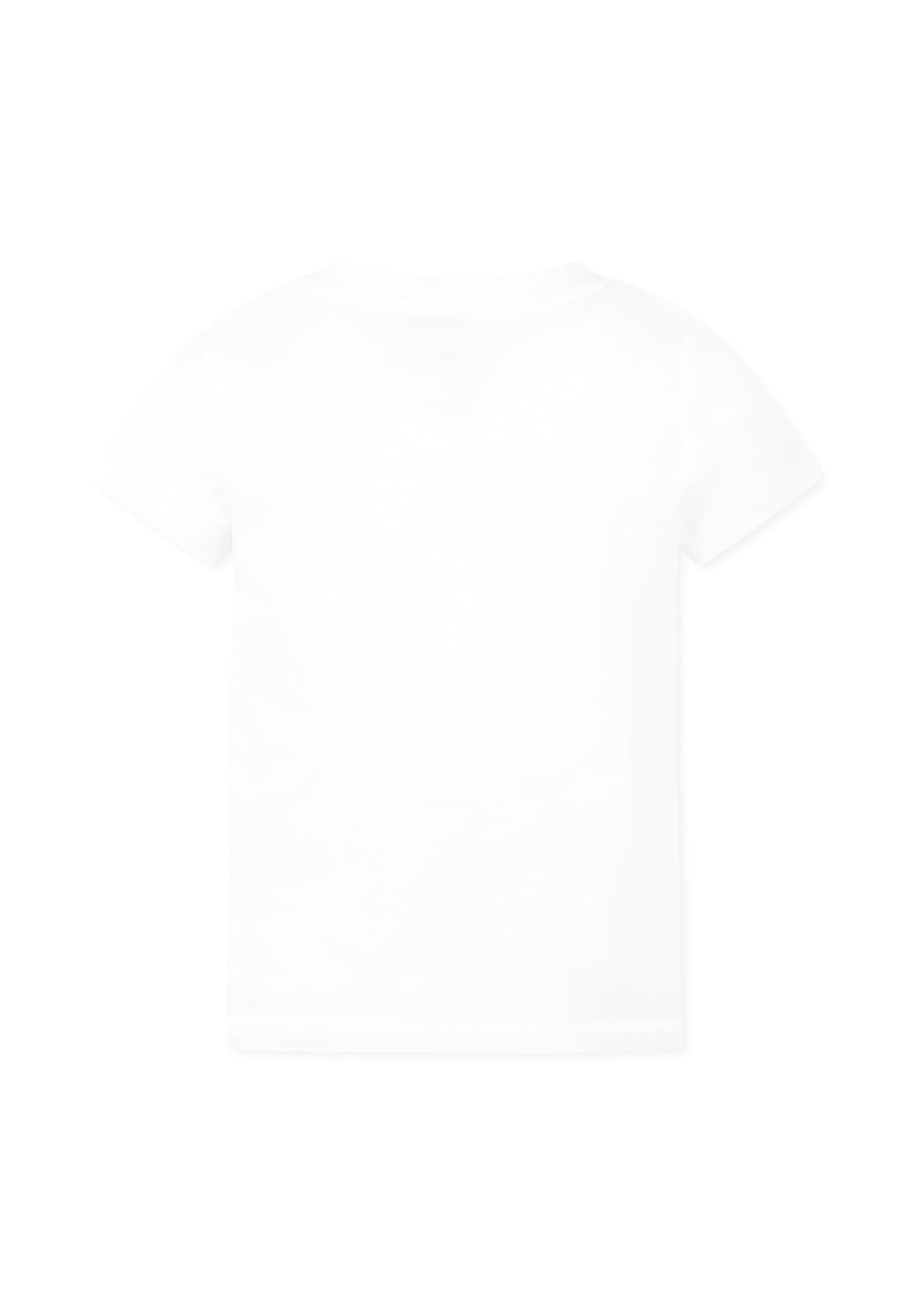 Shop Rykiel Enfant White T-shirt For Girl With Logo