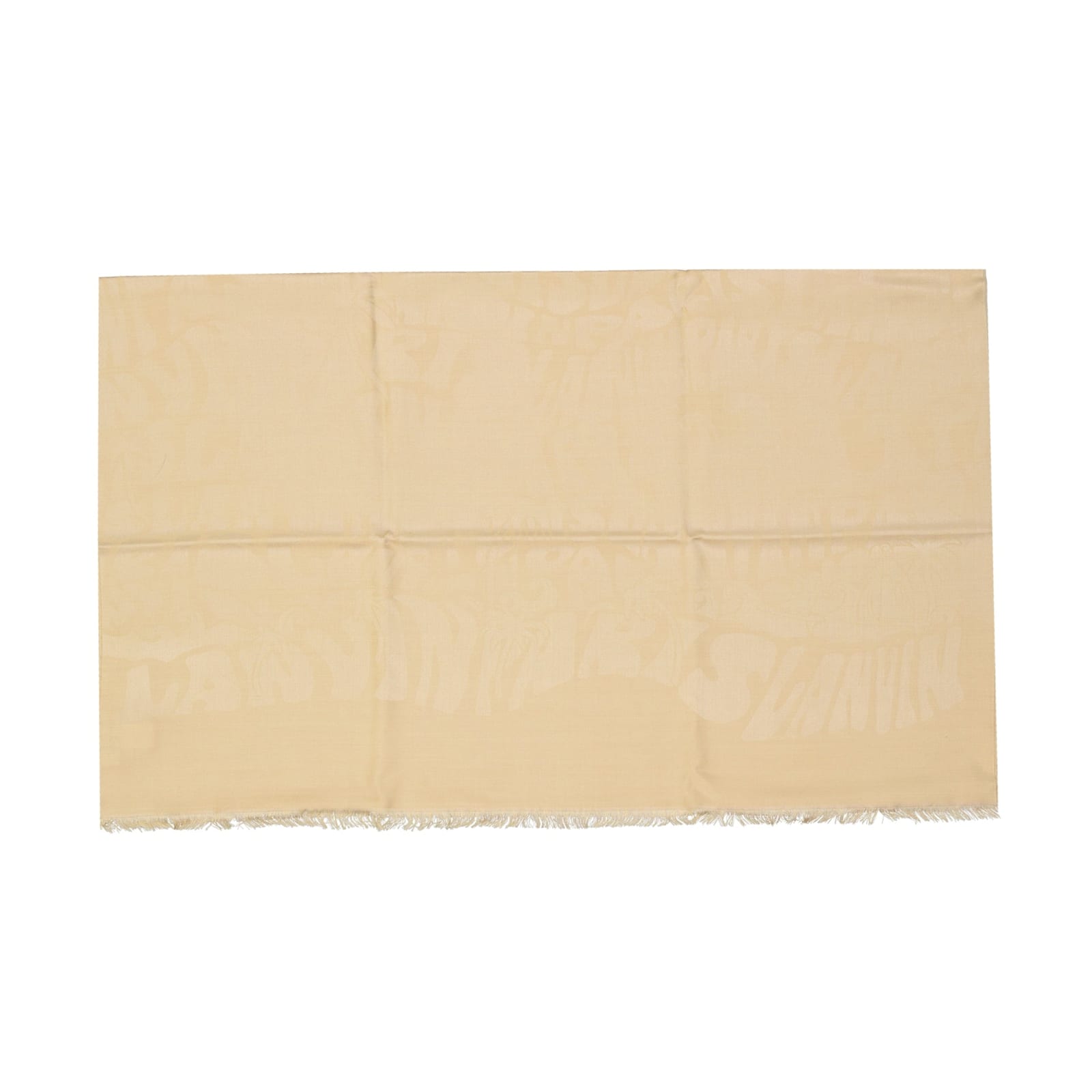 Shop Lanvin Silk And Wool Scarf In Beige