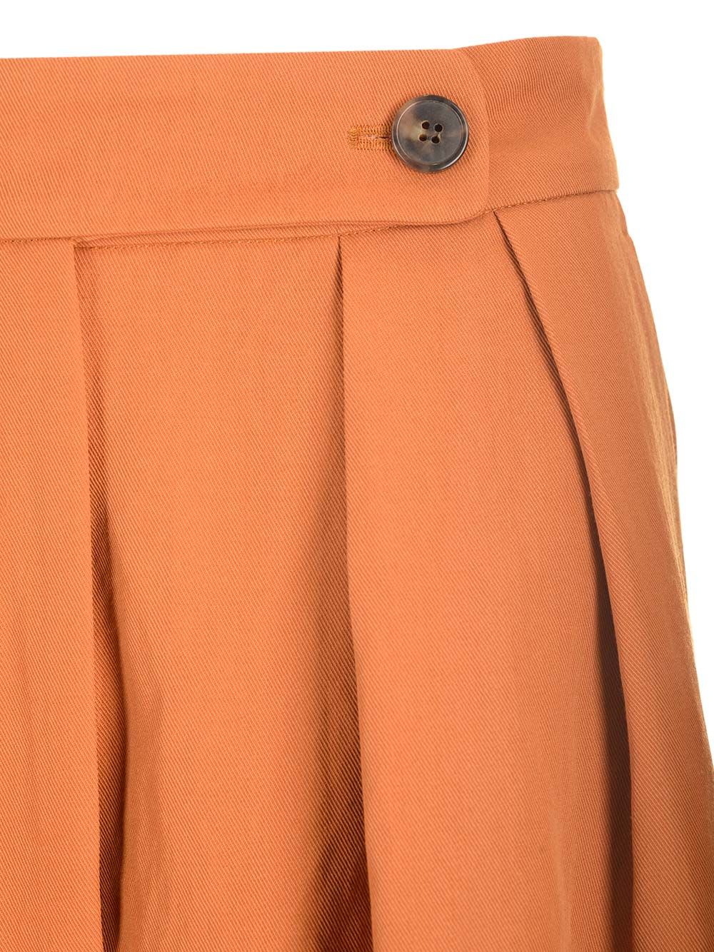 Shop Dries Van Noten Wool Blend Trousers In Orange