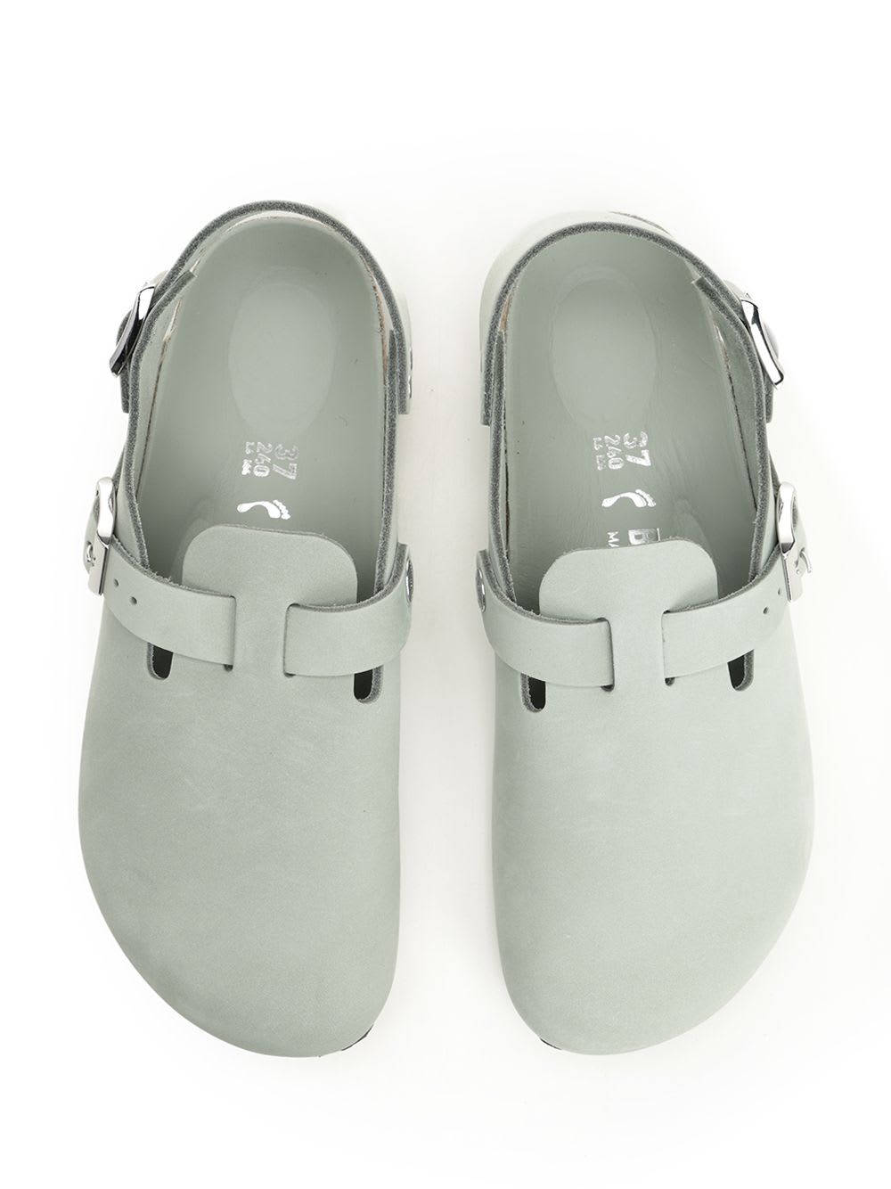 Birkenstock Sage Green Microfiber Tokyo Ii Slippers In Light Blue